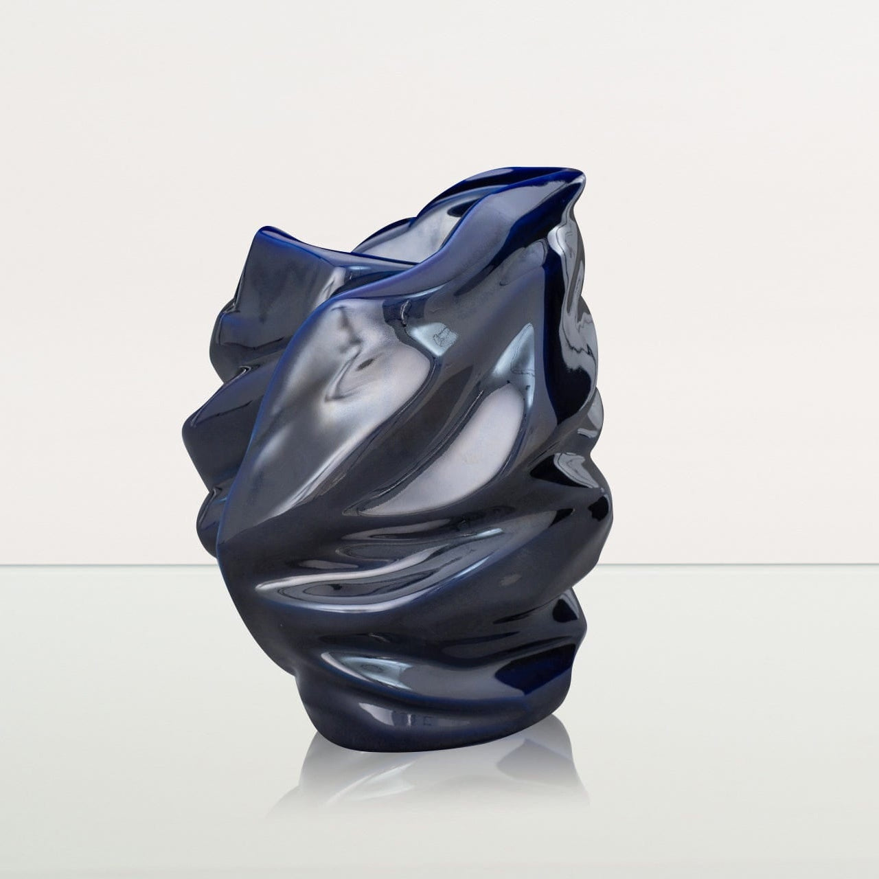 Handmade Cremation Urn for Ashes "Light" - Large | Cobalt Metallic | Ceramic Urn - Pulvis Art Urns