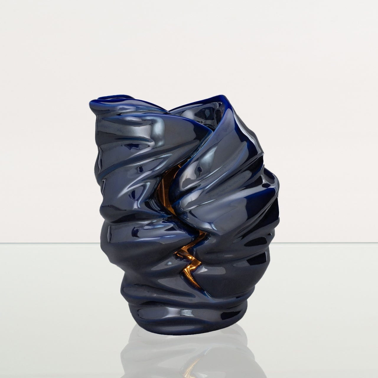 Handmade Cremation Urn for Ashes "Light" - Large | Cobalt Metallic | Ceramic Urn - Pulvis Art Urns