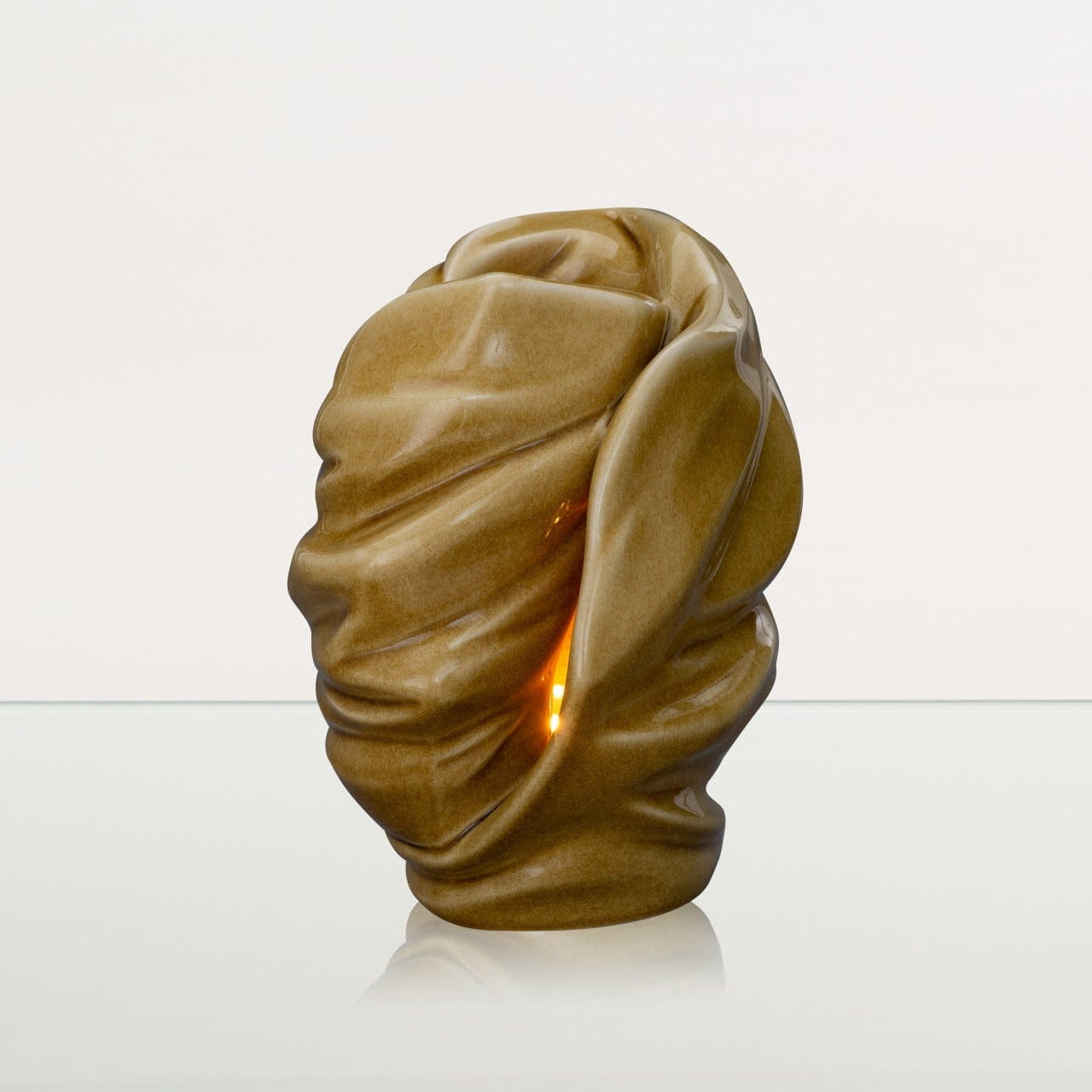 Handmade Cremation Urn for Ashes "Light" - Large | Dark Sand | Ceramic Urn - Pulvis Art Urns