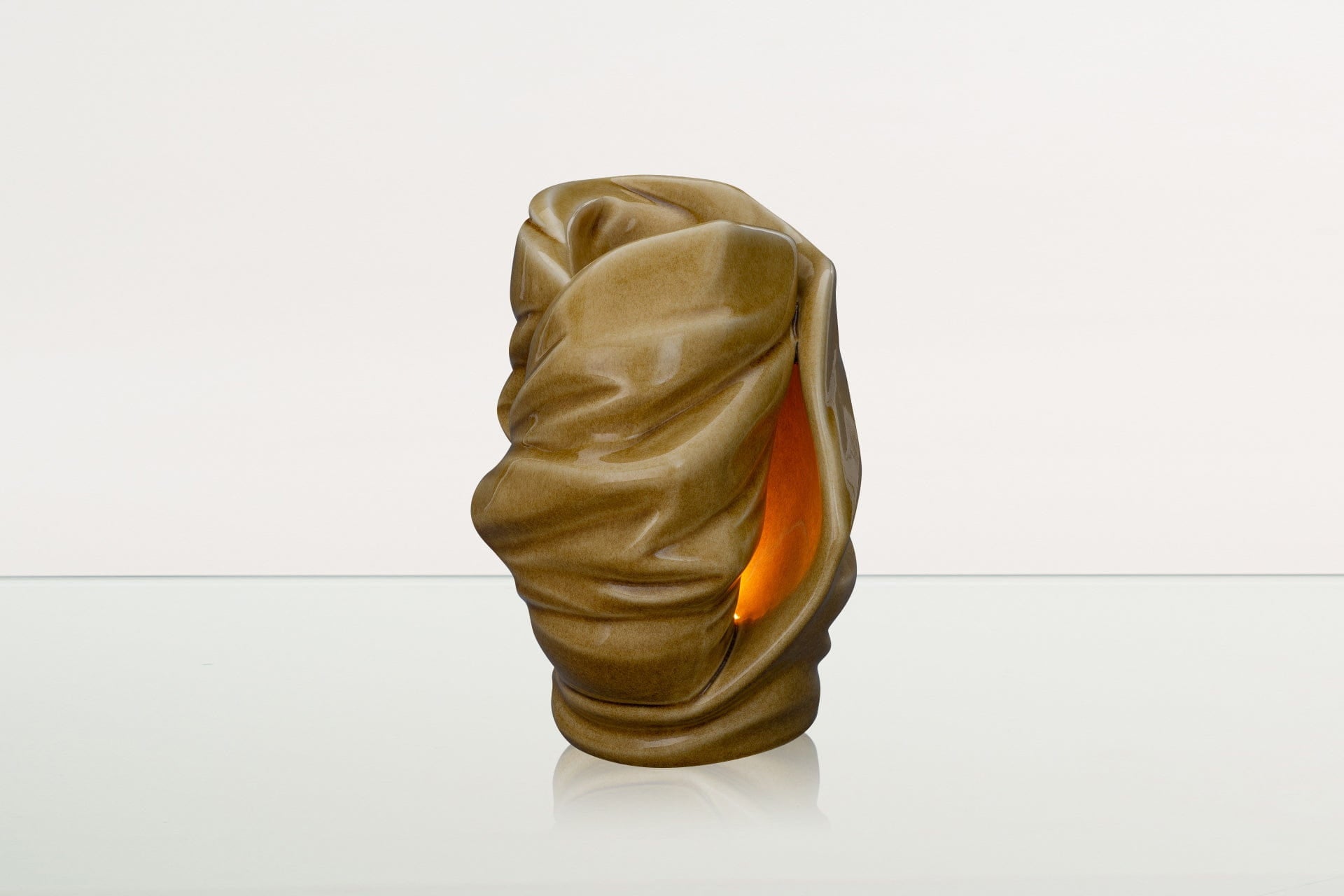 Handmade Cremation Urn for Ashes "Light" - Large | Dark Sand | Ceramic Urn - Pulvis Art Urns