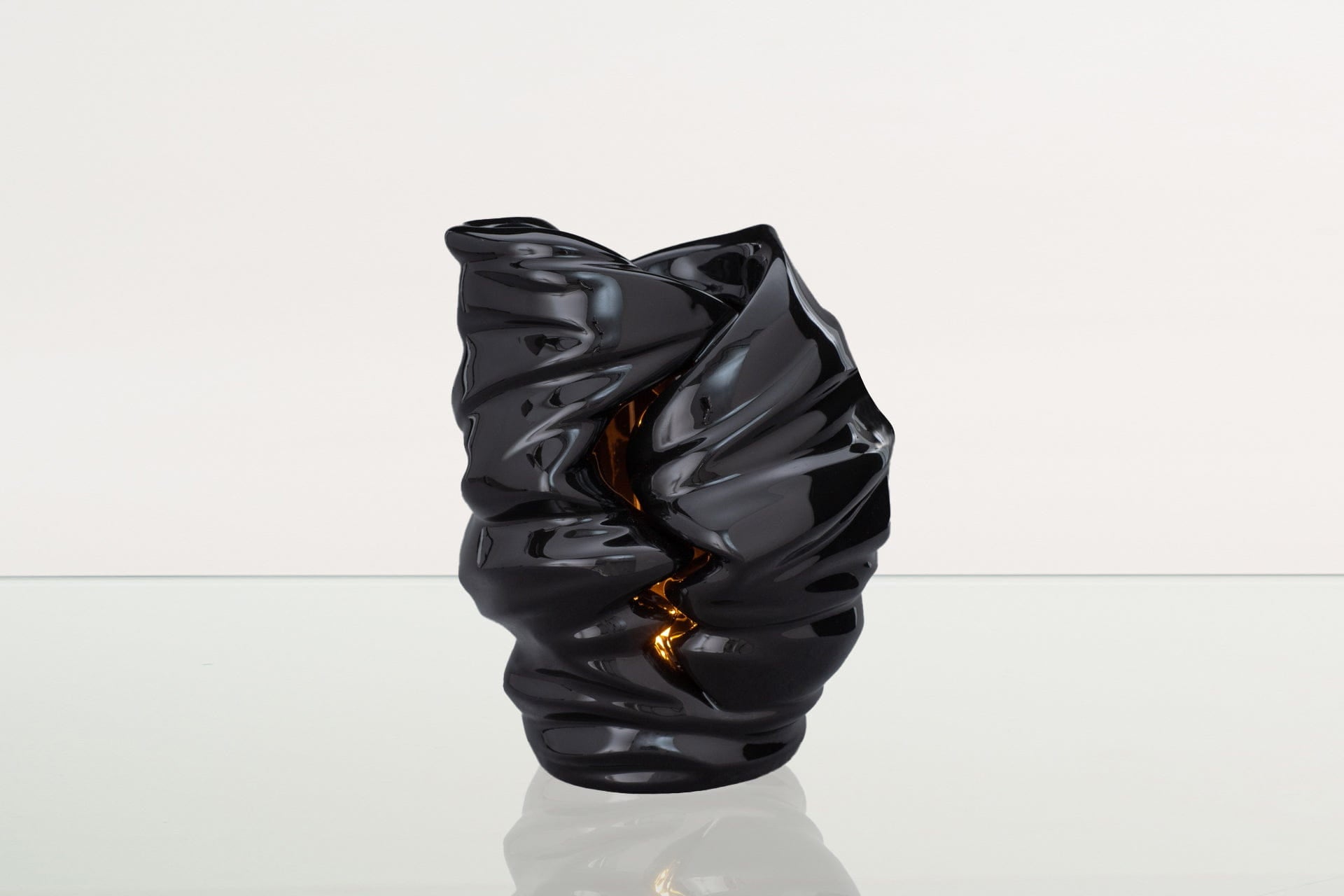 Handmade Cremation Urn for Ashes "Light" - Large | Lamp Black | Ceramic Art Urn - Pulvis Art Urns