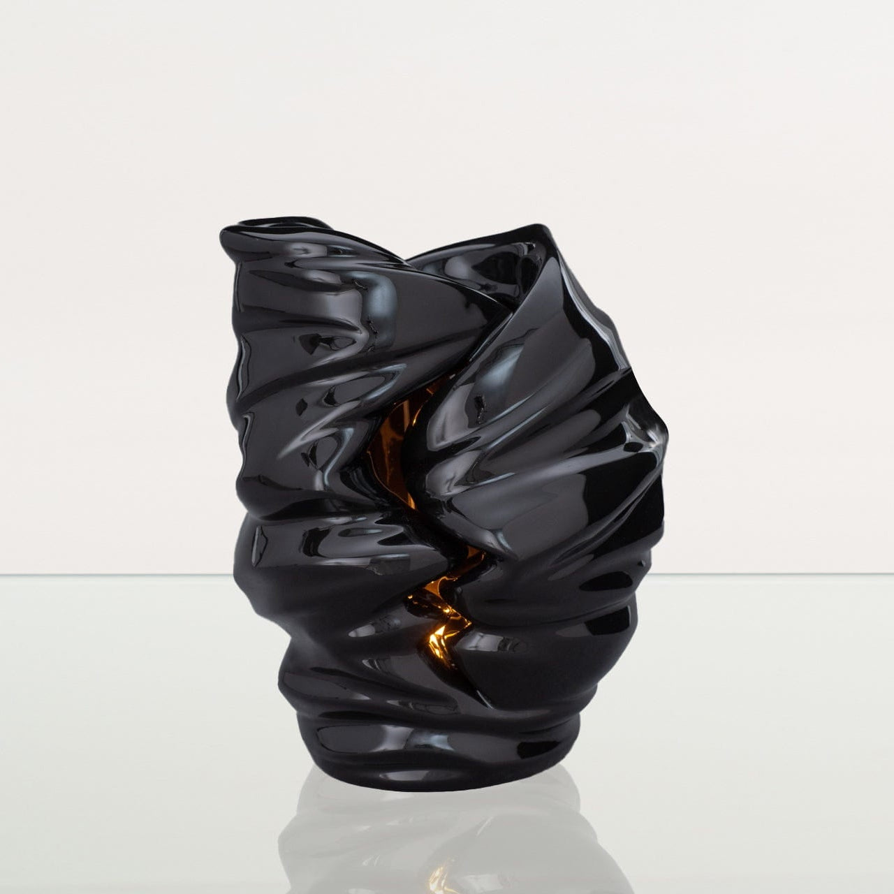 Handmade Cremation Urn for Ashes "Light" - Large | Lamp Black | Ceramic Art Urn - Pulvis Art Urns