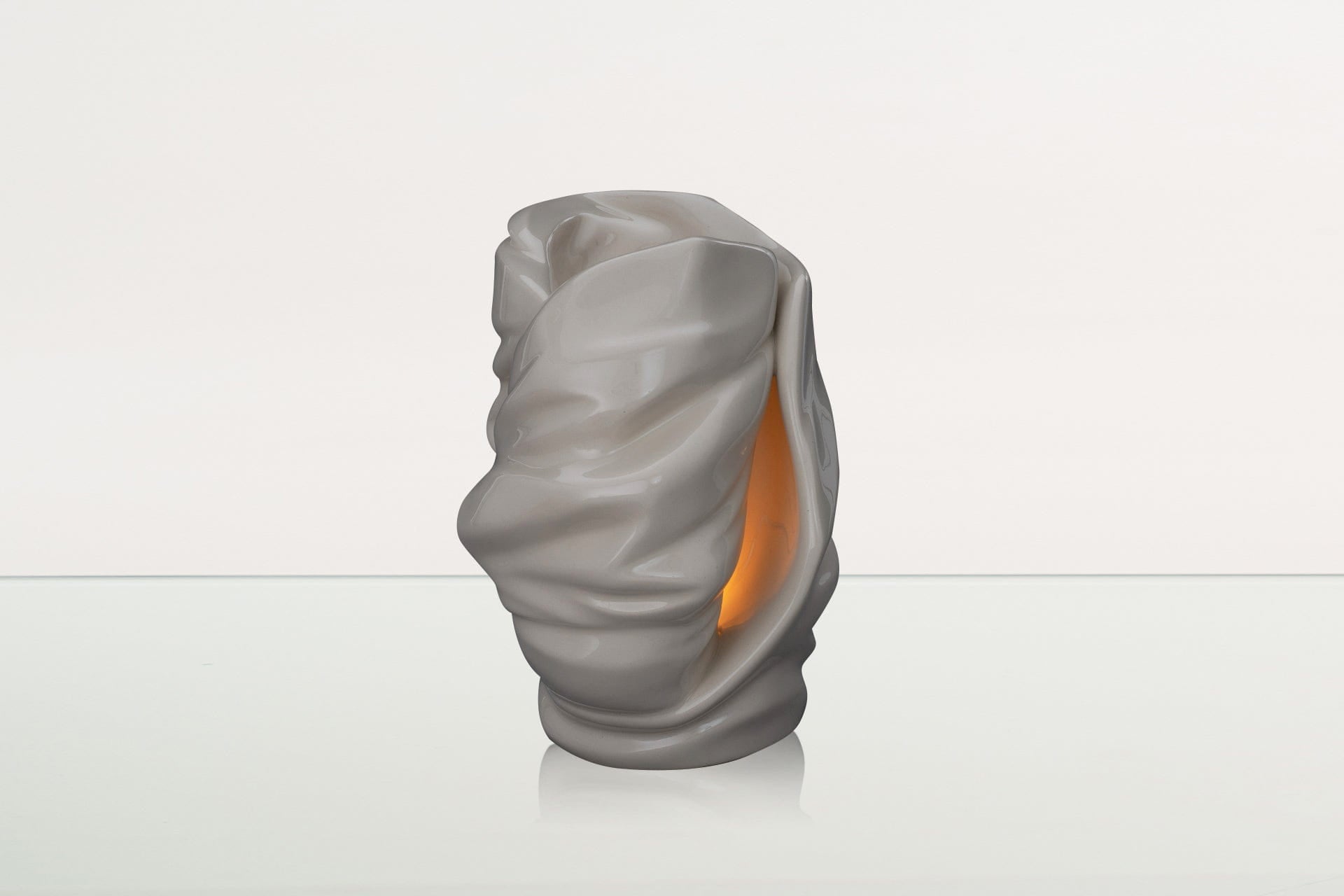 Handmade Cremation Urn for Ashes "Light" - Large | Off-white | Ceramic Art Urn - Pulvis Art Urns