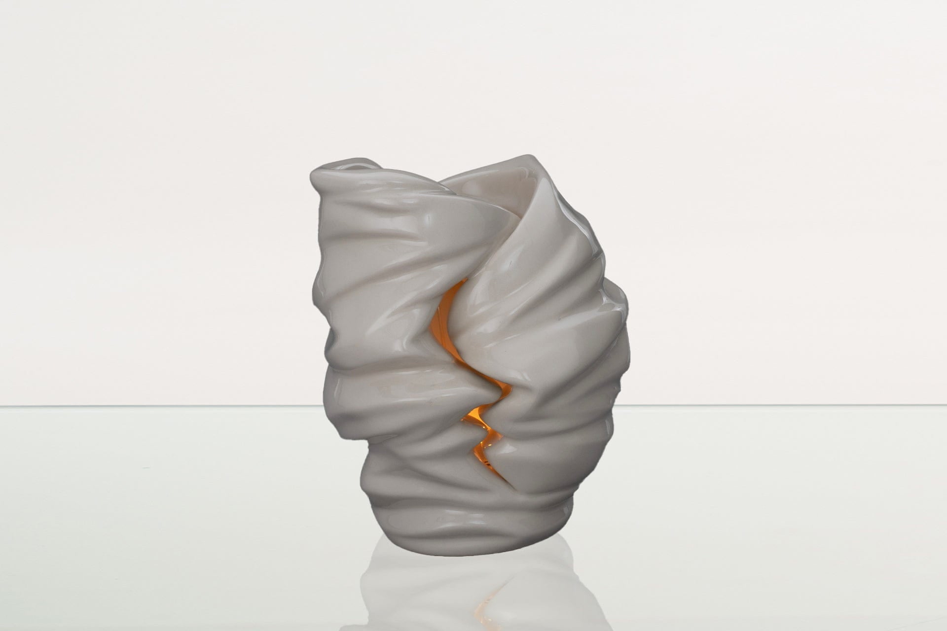 Handmade Cremation Urn for Ashes "Light" - Large | Off-white | Ceramic Art Urn - Pulvis Art Urns