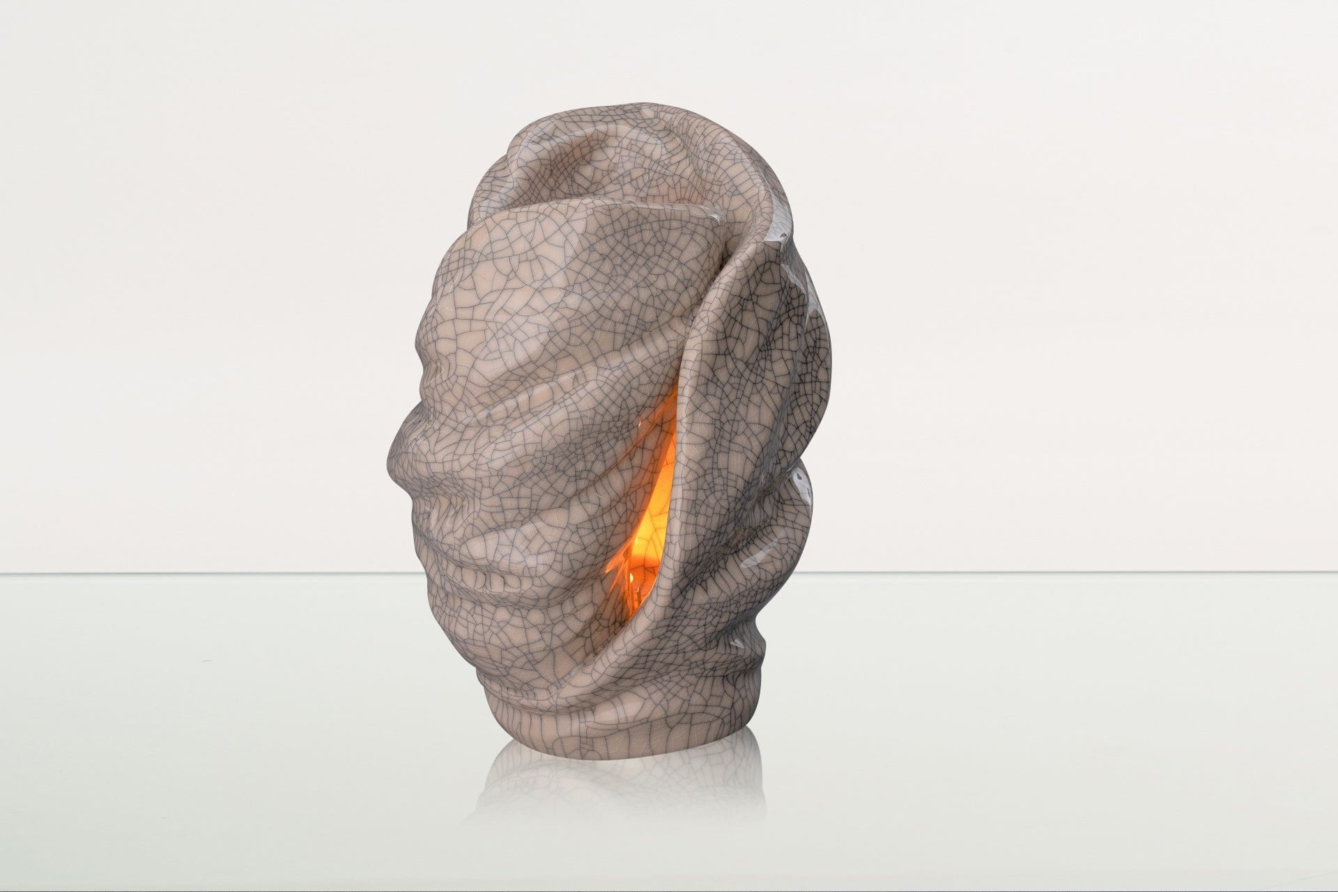 Handmade Cremation Urn for Ashes "Light" - Large Urn | Craquelure | Ceramic - Pulvis Art Urns