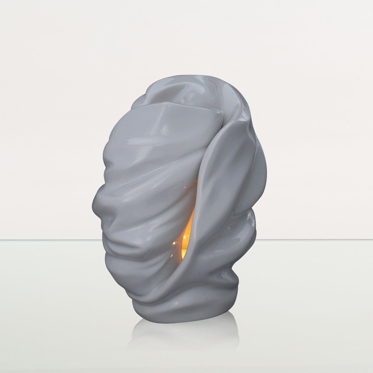 Handmade Cremation Urn for Ashes "Light" - Large | White | Ceramic Art Urn - Pulvis Art Urns