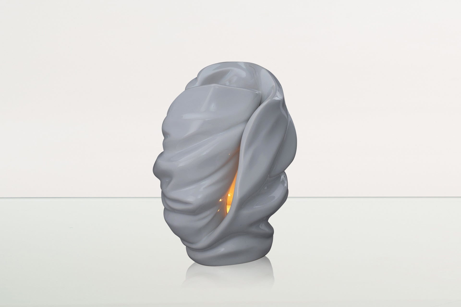 Handmade Cremation Urn for Ashes "Light" - Large | White | Ceramic Art Urn - Pulvis Art Urns