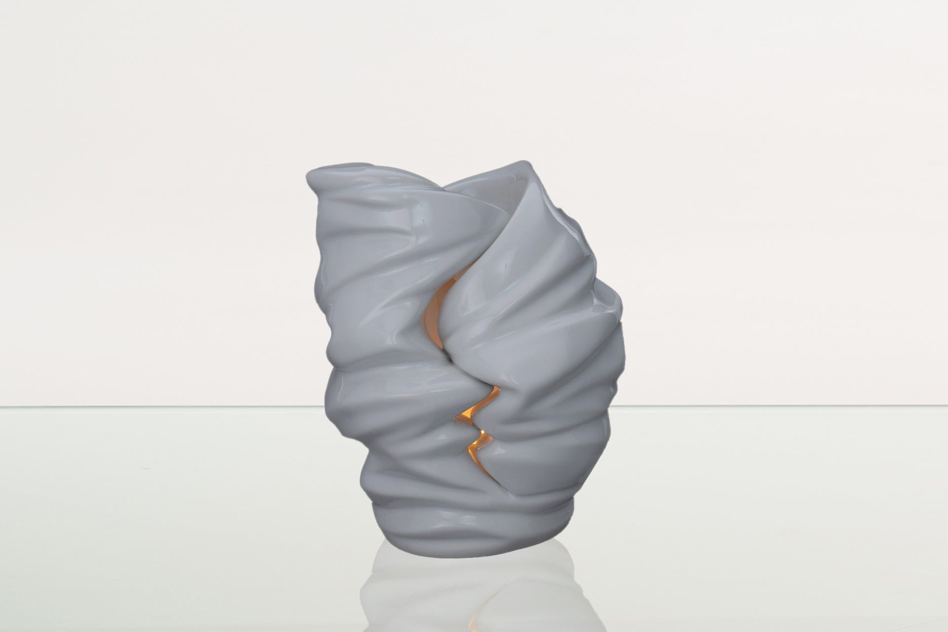 Handmade Cremation Urn for Ashes "Light" - Large | White | Ceramic Art Urn - Pulvis Art Urns