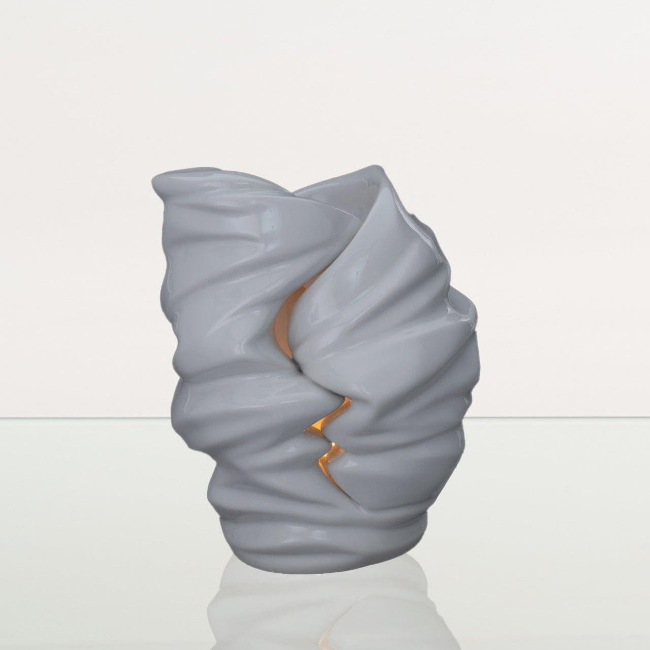 Handmade Cremation Urn for Ashes "Light" - Large | White | Ceramic Art Urn - Pulvis Art Urns