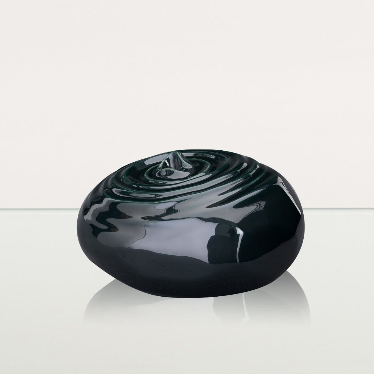 Handmade Cremation Urn for Ashes "Resonance" - Large | Oxide Green | Ceramic - Pulvis Art Urns