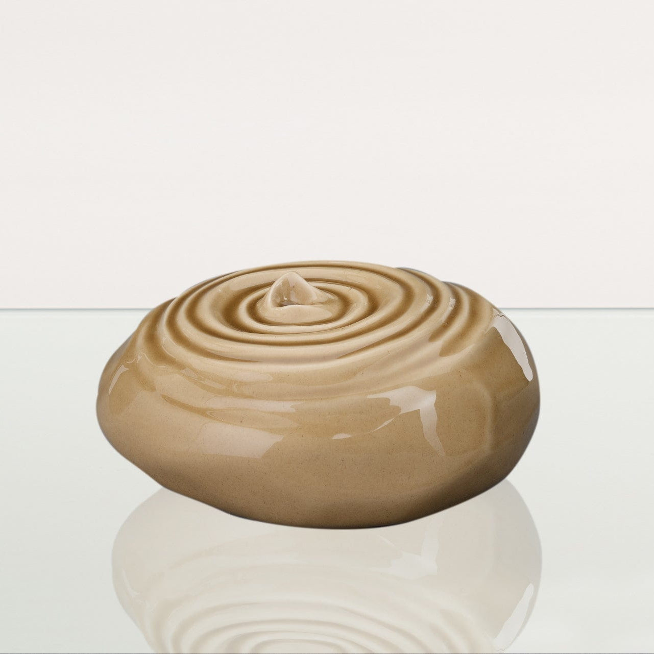 Handmade Cremation Urn for Ashes "Resonance" - Large Urn | Beige | Ceramic - Pulvis Art Urns