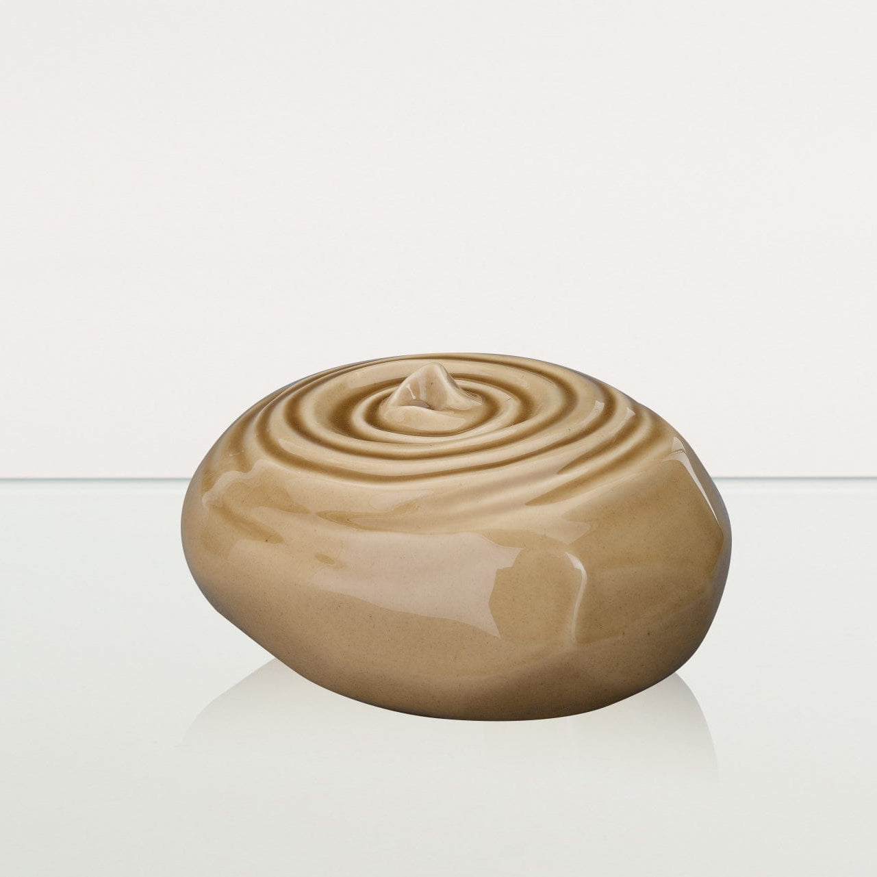 Handmade Cremation Urn for Ashes "Resonance" - Large Urn | Beige | Ceramic - Pulvis Art Urns