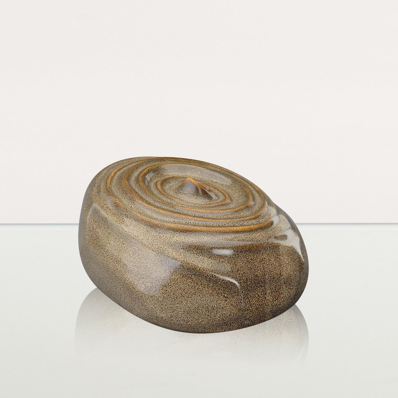 Handmade Cremation Urn for Ashes "Resonance" - Large Urn | Brown Melange | Ceramic - Pulvis Art Urns