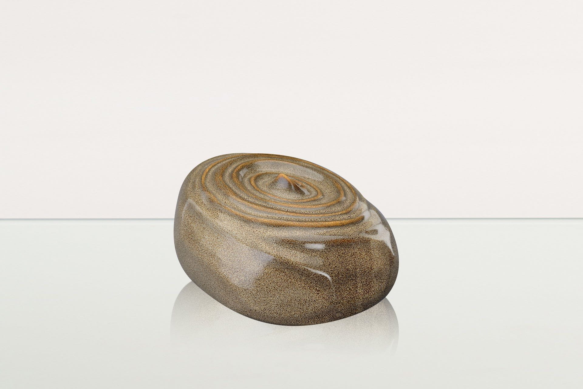 Handmade Cremation Urn for Ashes "Resonance" - Large Urn | Brown Melange | Ceramic - Pulvis Art Urns