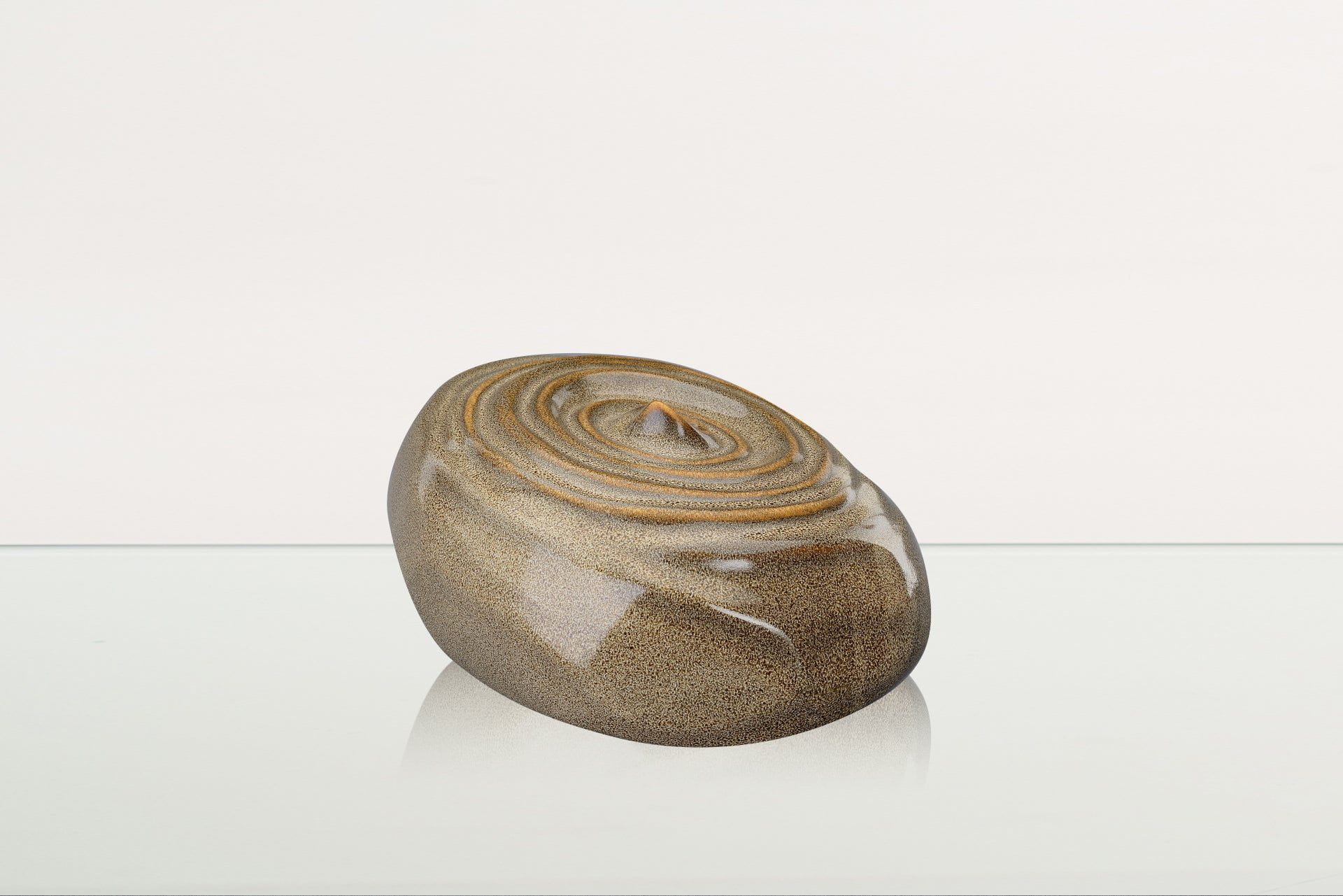 Handmade Cremation Urn for Ashes "Resonance" - Large Urn | Brown Melange | Ceramic - Pulvis Art Urns