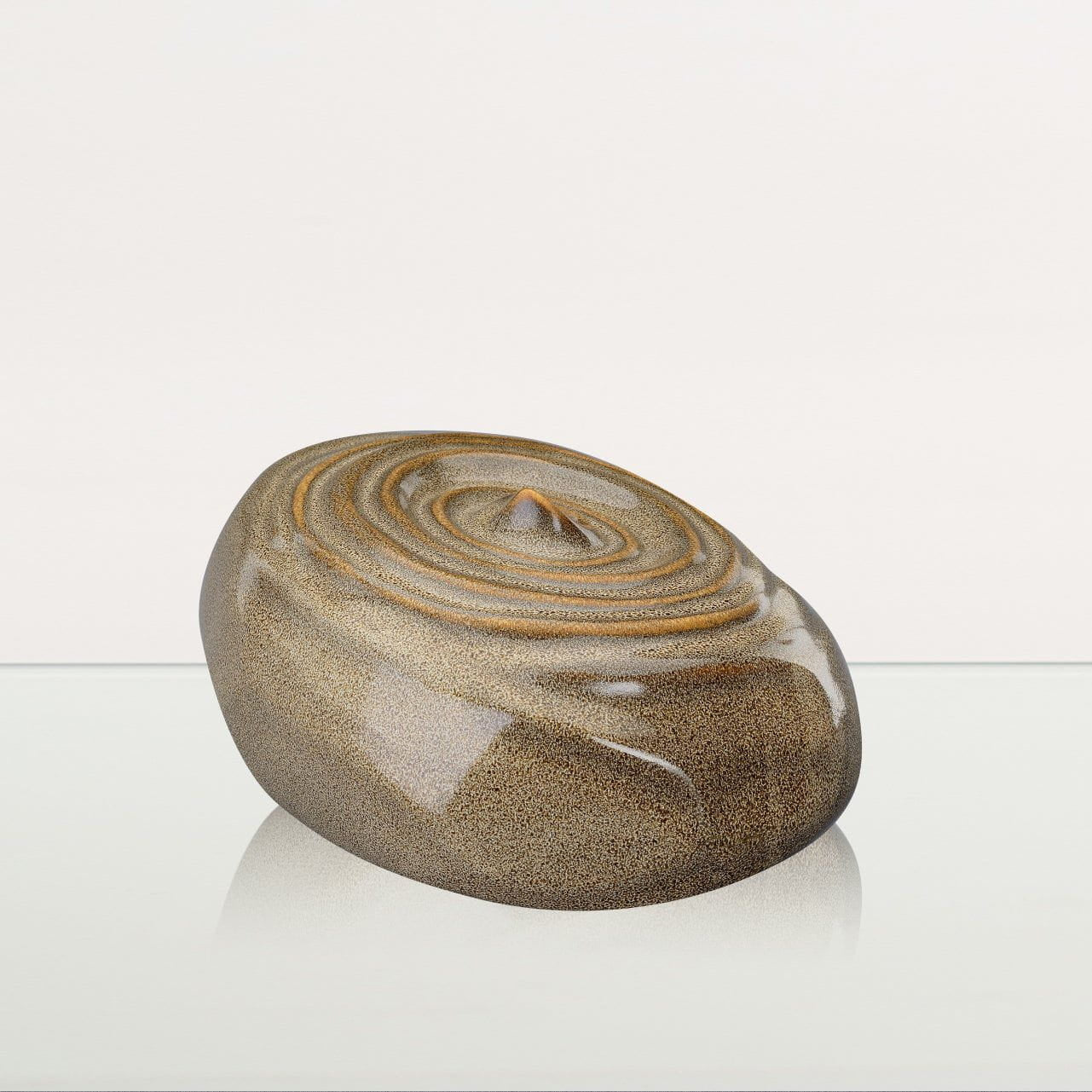 Handmade Cremation Urn for Ashes "Resonance" - Large Urn | Brown Melange | Ceramic - Pulvis Art Urns