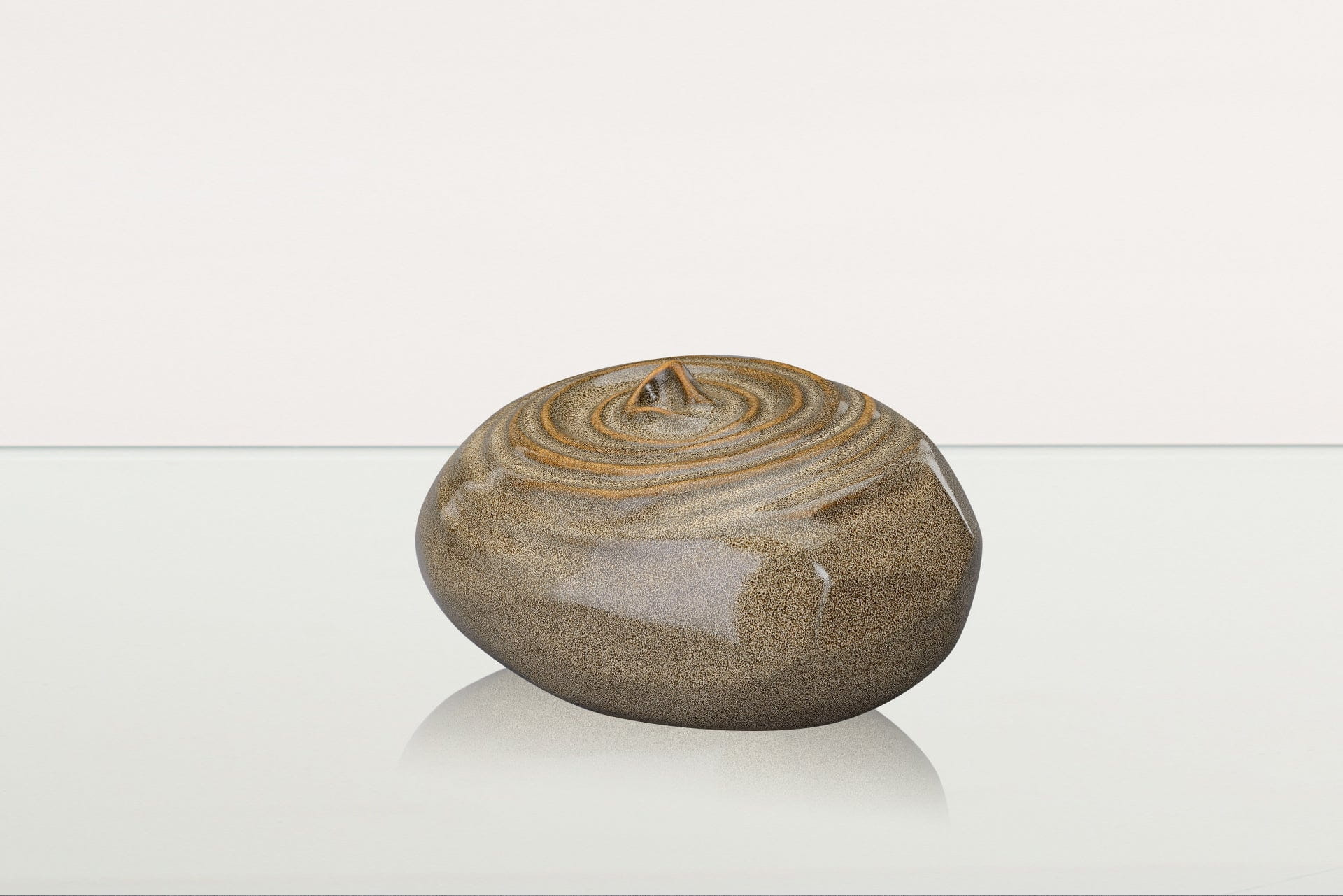 Handmade Cremation Urn for Ashes "Resonance" - Large Urn | Brown Melange | Ceramic - Pulvis Art Urns