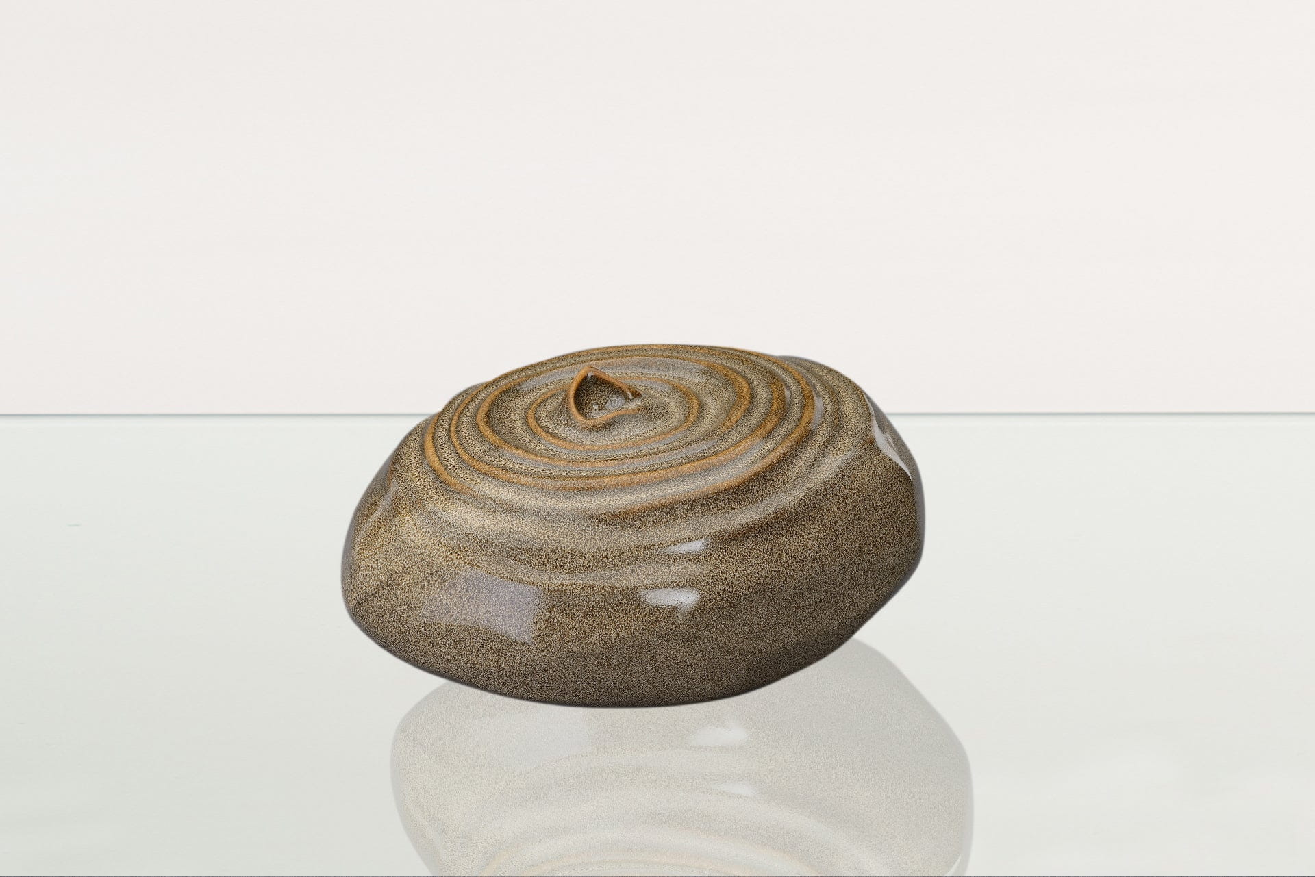 Handmade Cremation Urn for Ashes "Resonance" - Large Urn | Brown Melange | Ceramic - Pulvis Art Urns