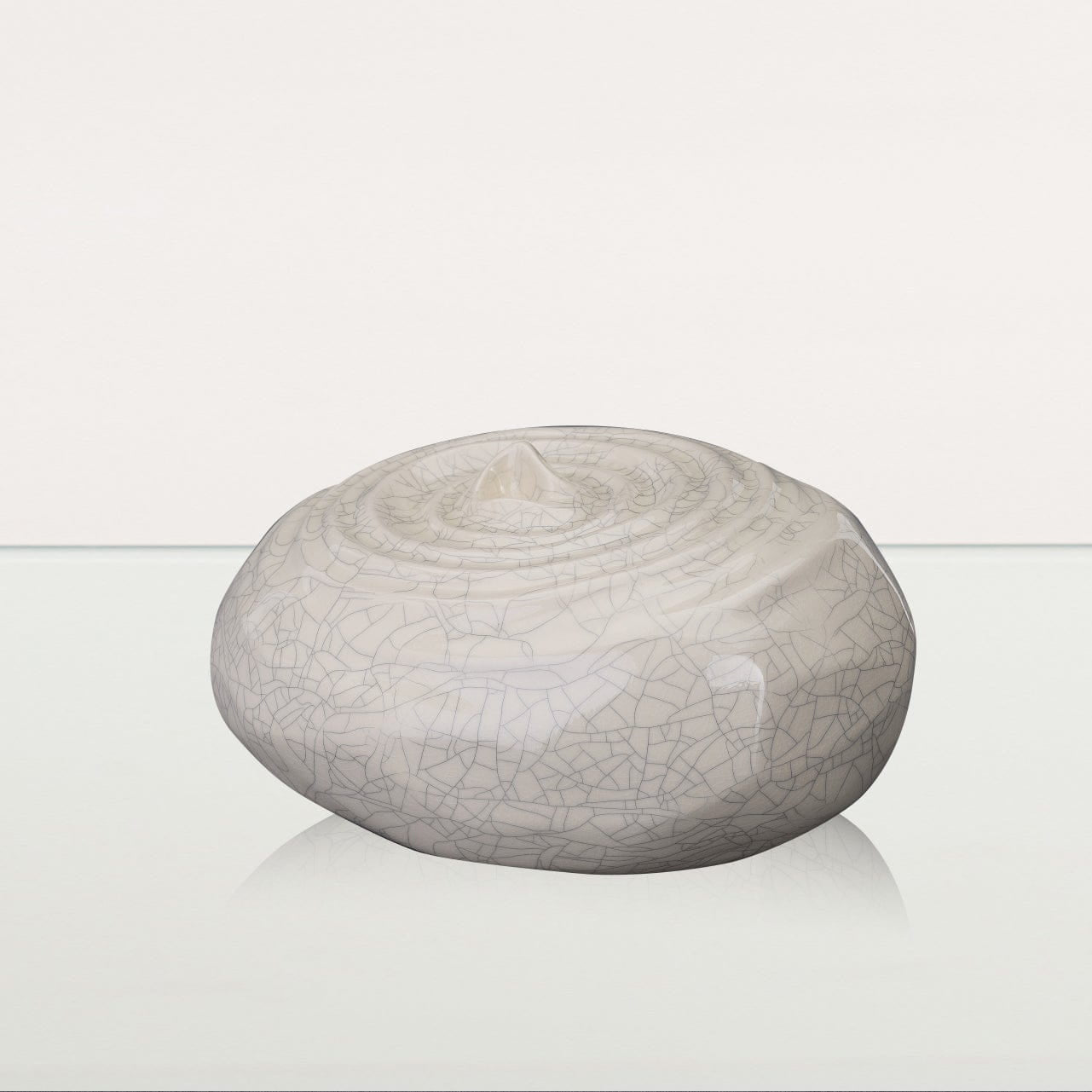 Handmade Cremation Urn for Ashes "Resonance" - Large Urn | Craquelure | Ceramic - Pulvis Art Urns