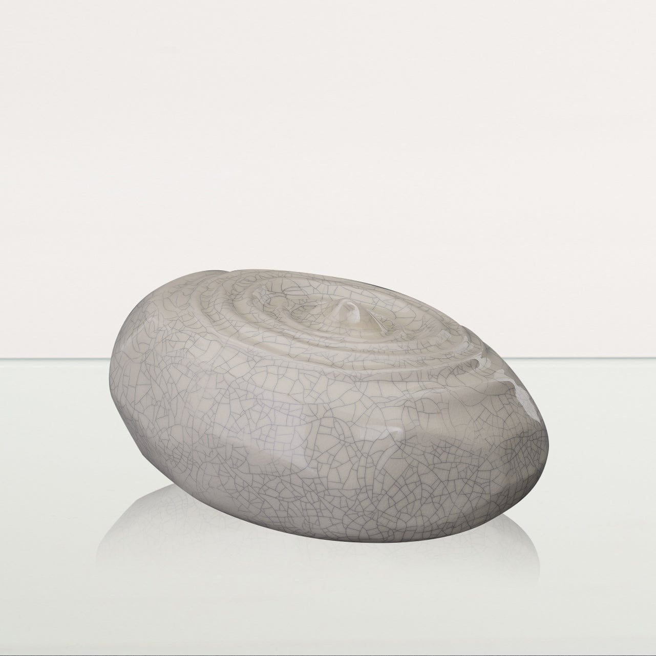 Handmade Cremation Urn for Ashes "Resonance" - Large Urn | Craquelure | Ceramic - Pulvis Art Urns