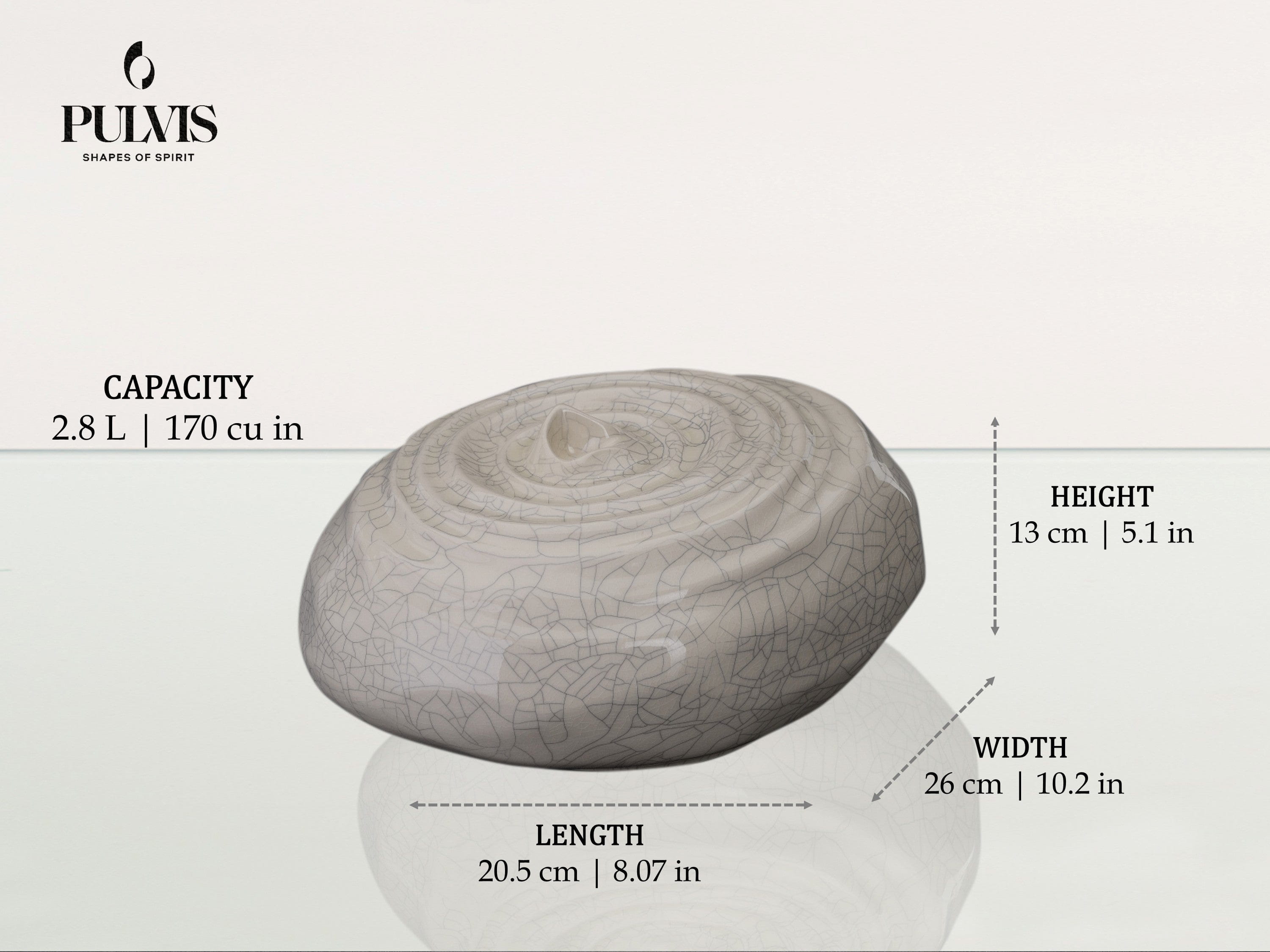 Pulvis Art Urns Adult Size Urn Handmade Cremation Urn for Ashes "Resonance" - Large Urn |sizes