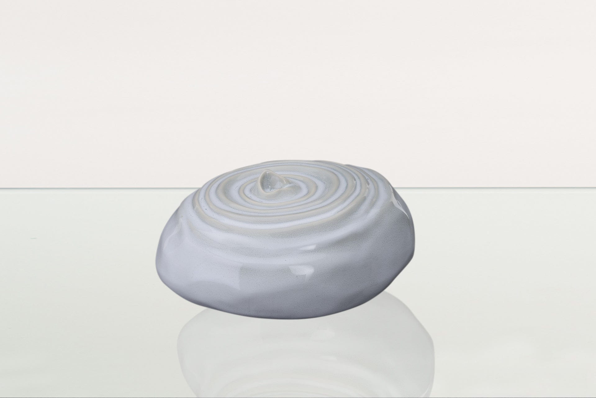 Handmade Cremation Urn for Ashes "Resonance" - Large Urn | Grey Melange | Ceramic - Pulvis Art Urns