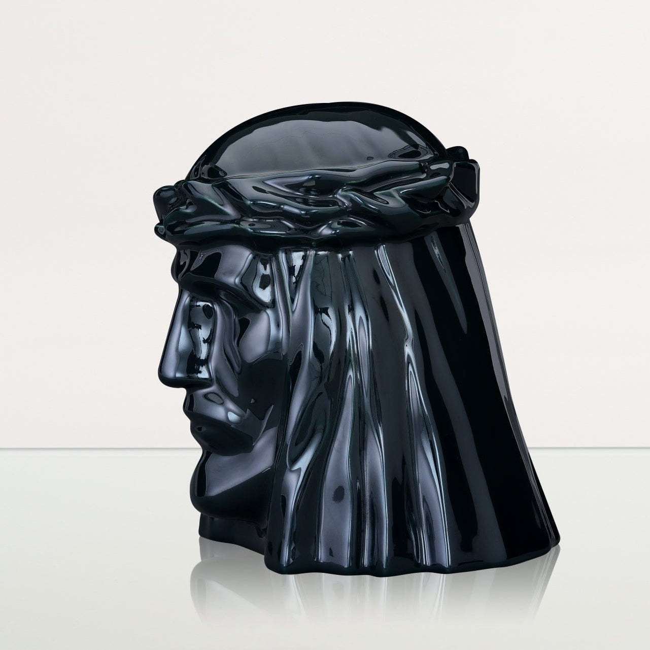 Handmade Cremation Urn for Ashes "The Christ" - Large | Oxide Green | Ceramic Urn - Pulvis Art Urns