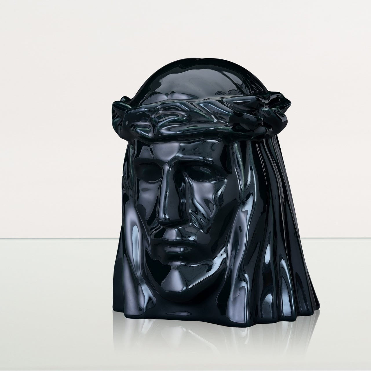 Handmade Cremation Urn for Ashes "The Christ" - Large | Oxide Green | Ceramic Urn - Pulvis Art Urns