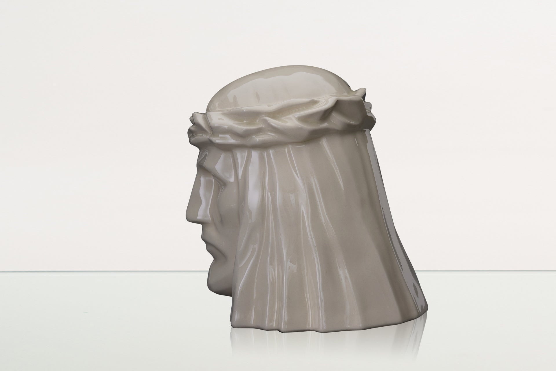 Handmade Cremation Urn for Ashes "The Christ" - Large | Off-white | Ceramic Urn - Pulvis Art Urns