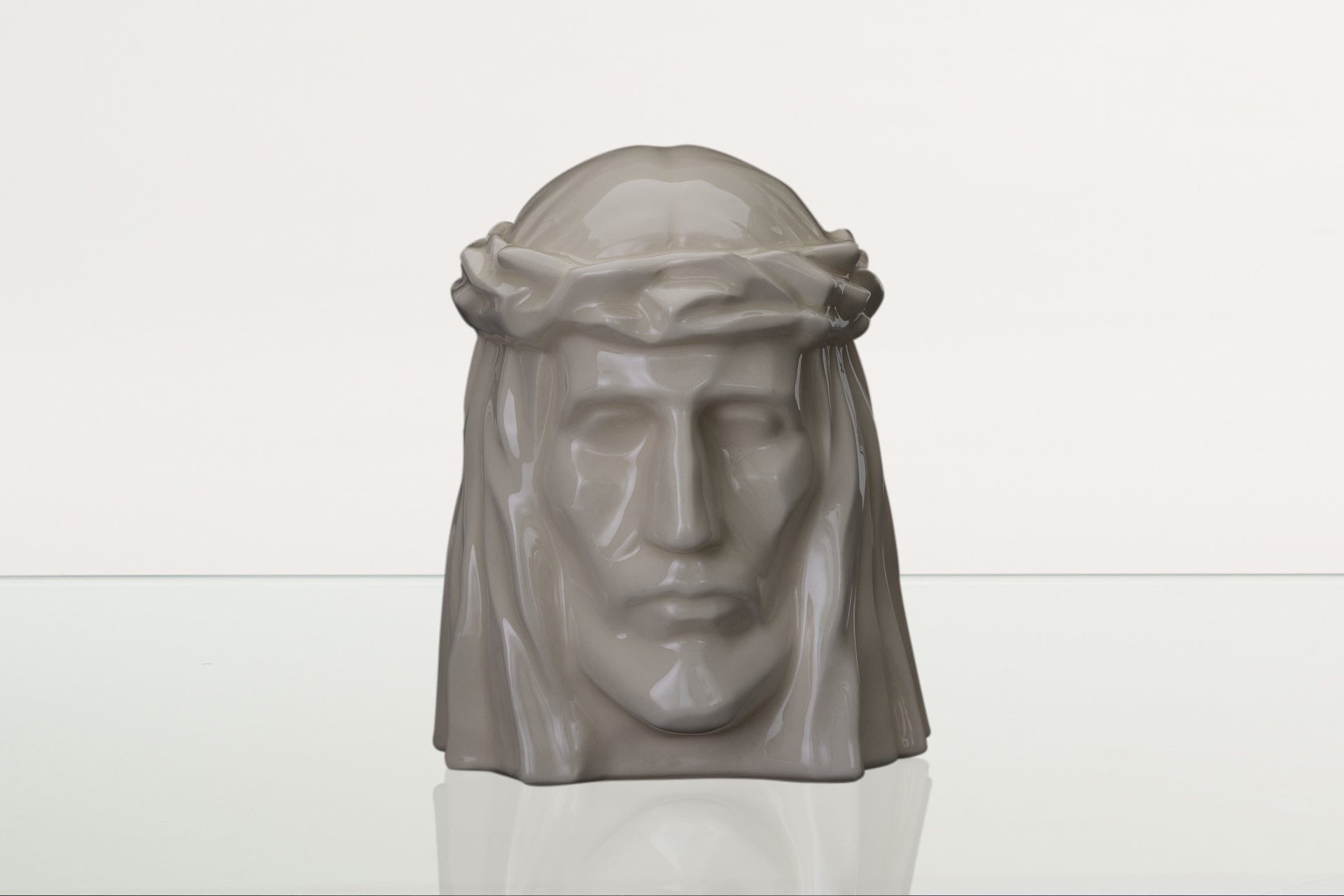 Handmade Cremation Urn for Ashes "The Christ" - Large | Off-white | Ceramic Urn - Pulvis Art Urns