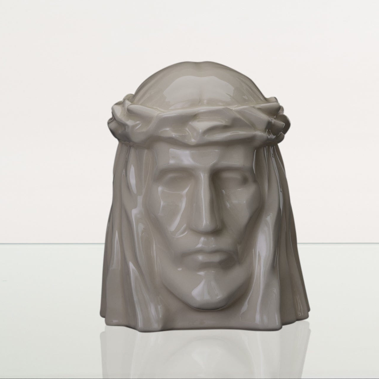 Handmade Cremation Urn for Ashes "The Christ" - Large | Off-white | Ceramic Urn - Pulvis Art Urns