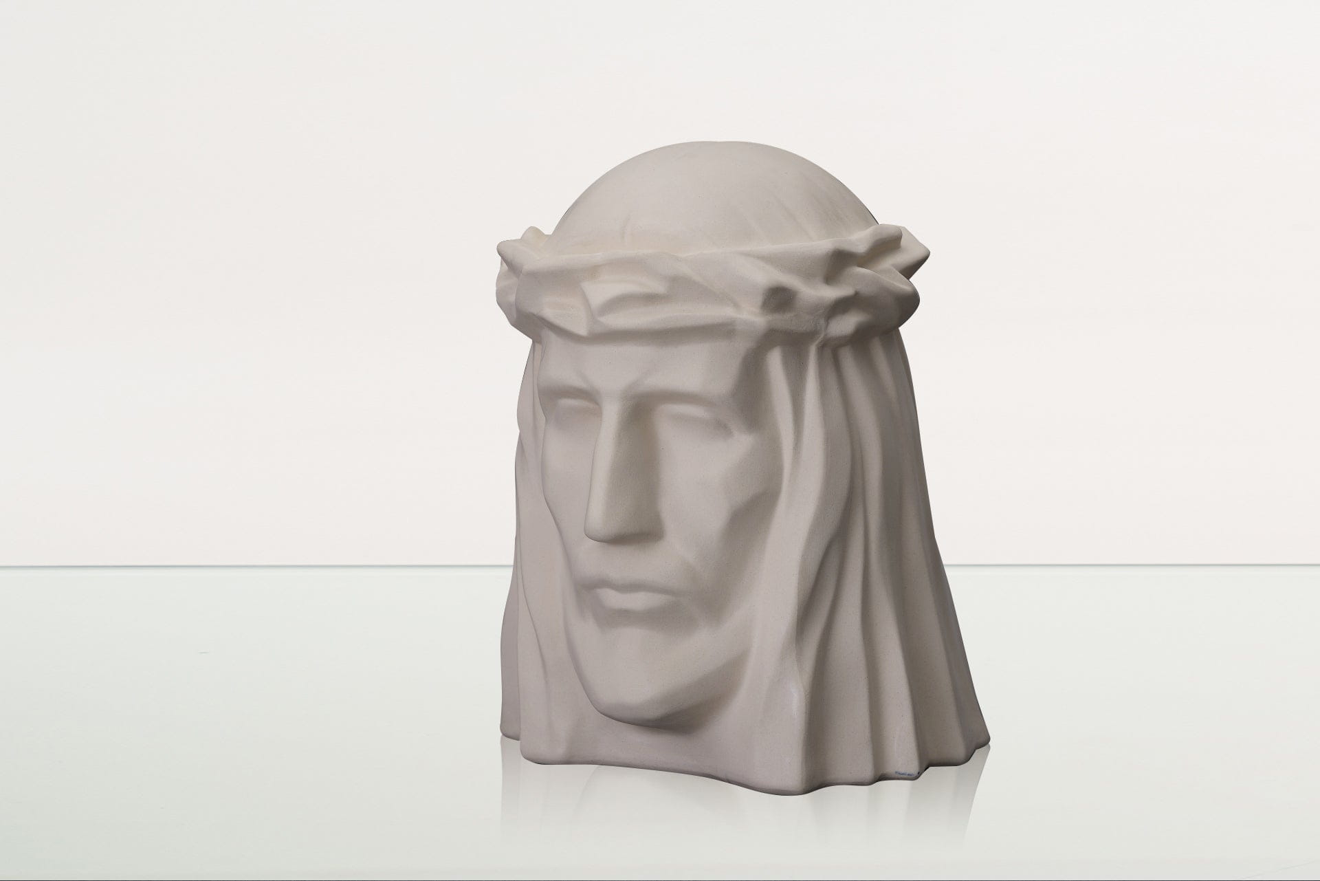 Pulvis Art Urns Adult Size Urn Handmade Cremation Urn for Ashes "The Christ" - Large | Unglazed | Ceramic Urn