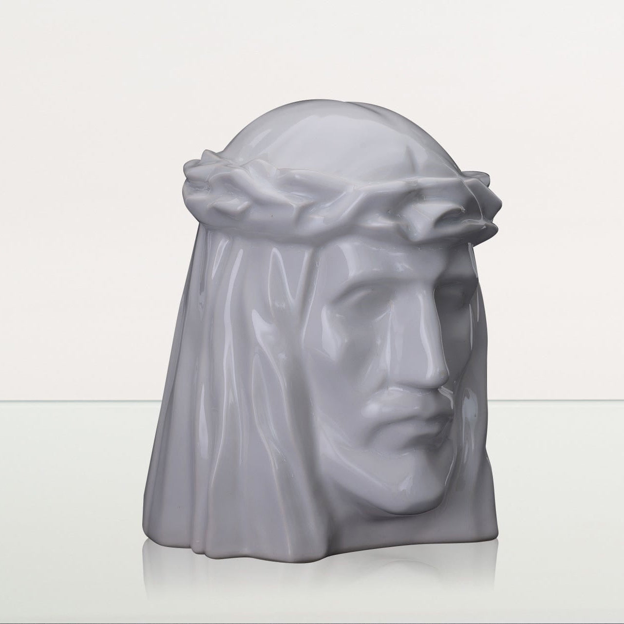 Handmade Cremation Urn for Ashes "The Christ" - Large | White | Ceramic Urn - Pulvis Art Urns