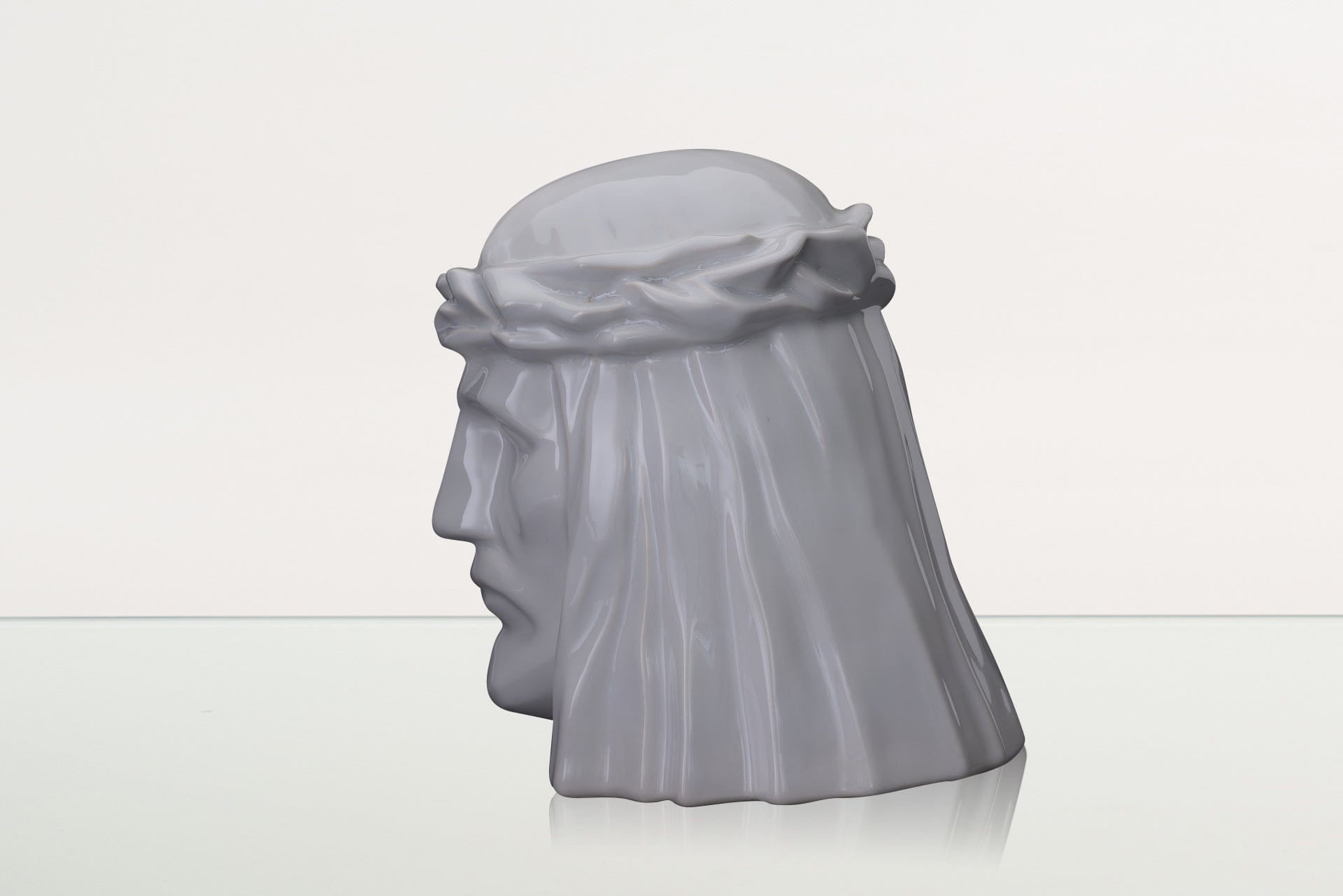 Handmade Cremation Urn for Ashes "The Christ" - Large | White | Ceramic Urn - Pulvis Art Urns