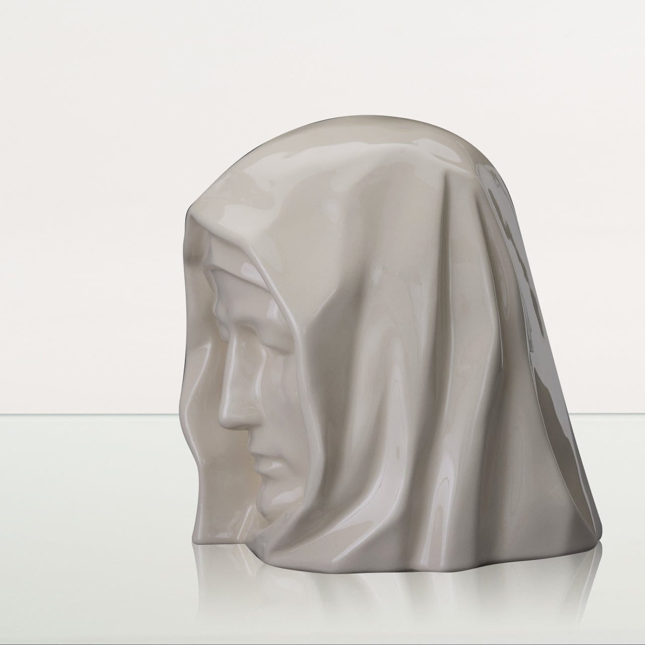 Handmade Cremation Urn for Ashes "The Holy Mother" - Large | Off-white | Ceramic Urn - Pulvis Art Urns