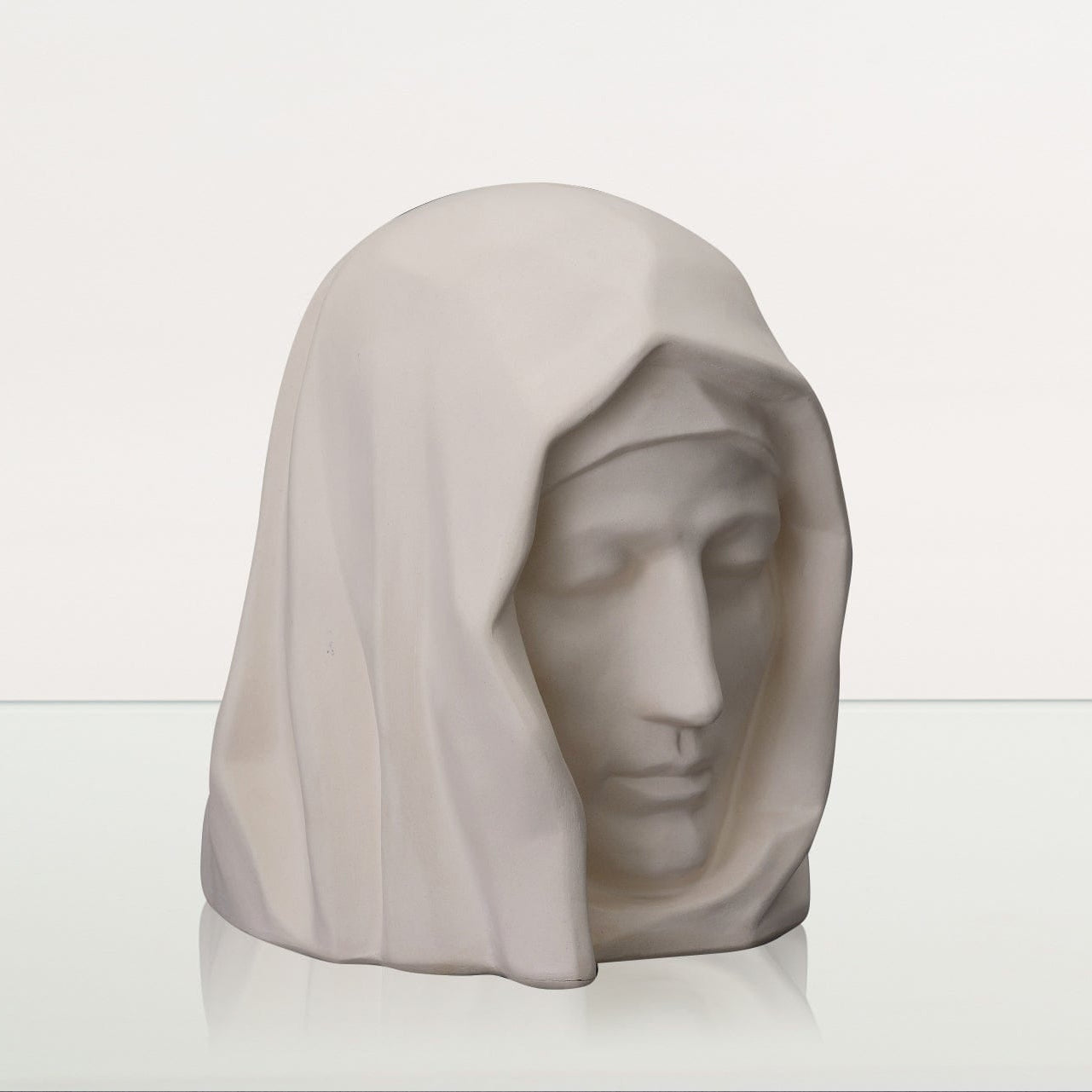 Handmade Cremation Urn for Ashes "The Holy Mother" - Large | Unglazed | Ceramic Urn - Pulvis Art Urns