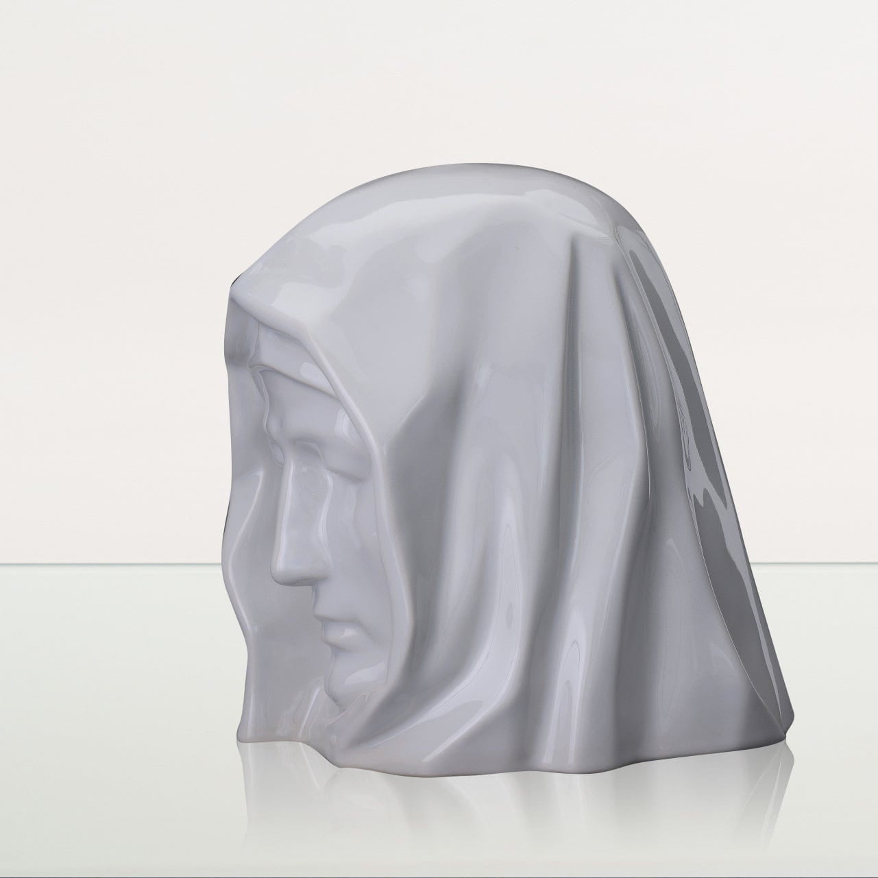 Handmade Cremation Urn for Ashes "The Holy Mother" - Large | White | Ceramic Urn - Pulvis Art Urns