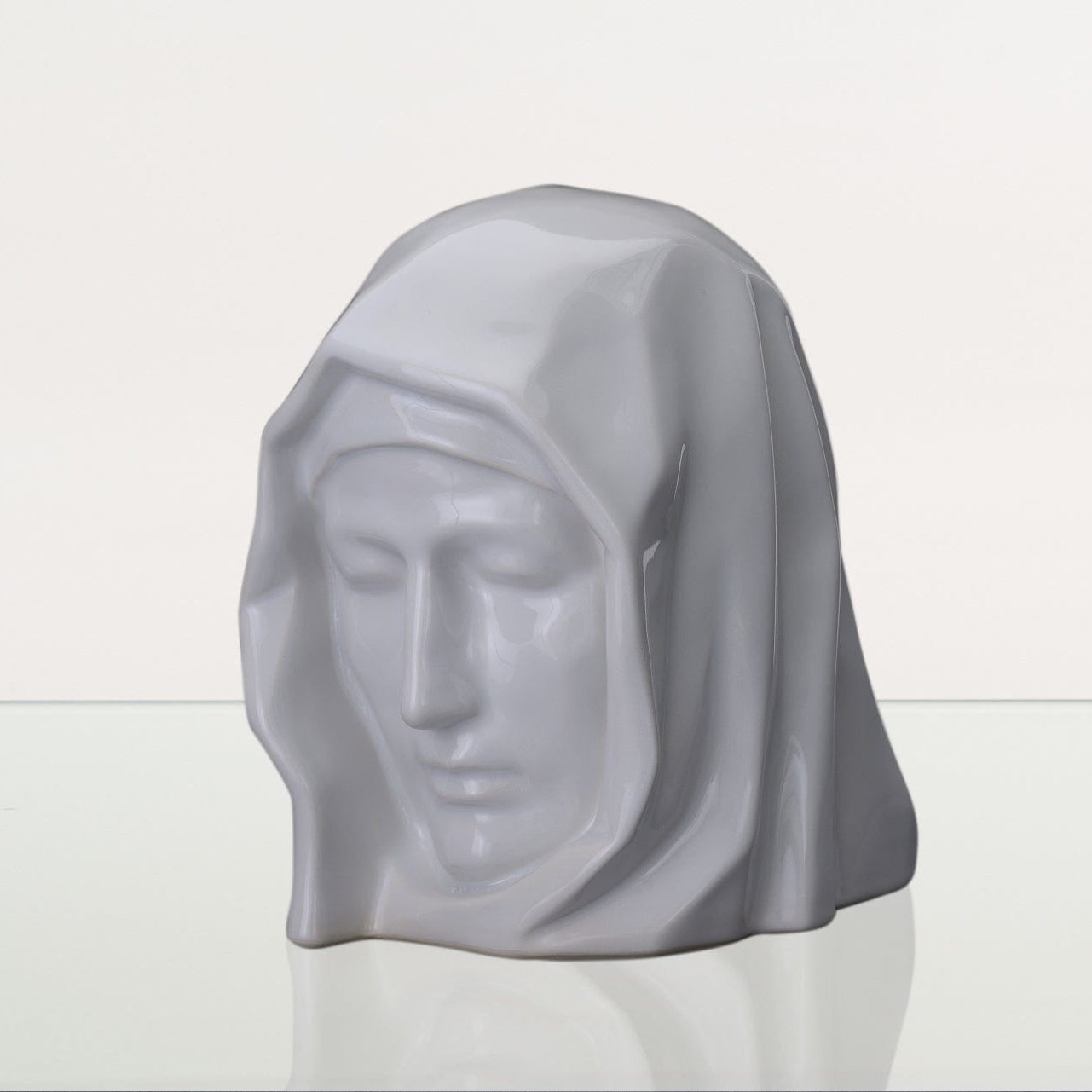 Handmade Cremation Urn for Ashes "The Holy Mother" - Large | White | Ceramic Urn - Pulvis Art Urns