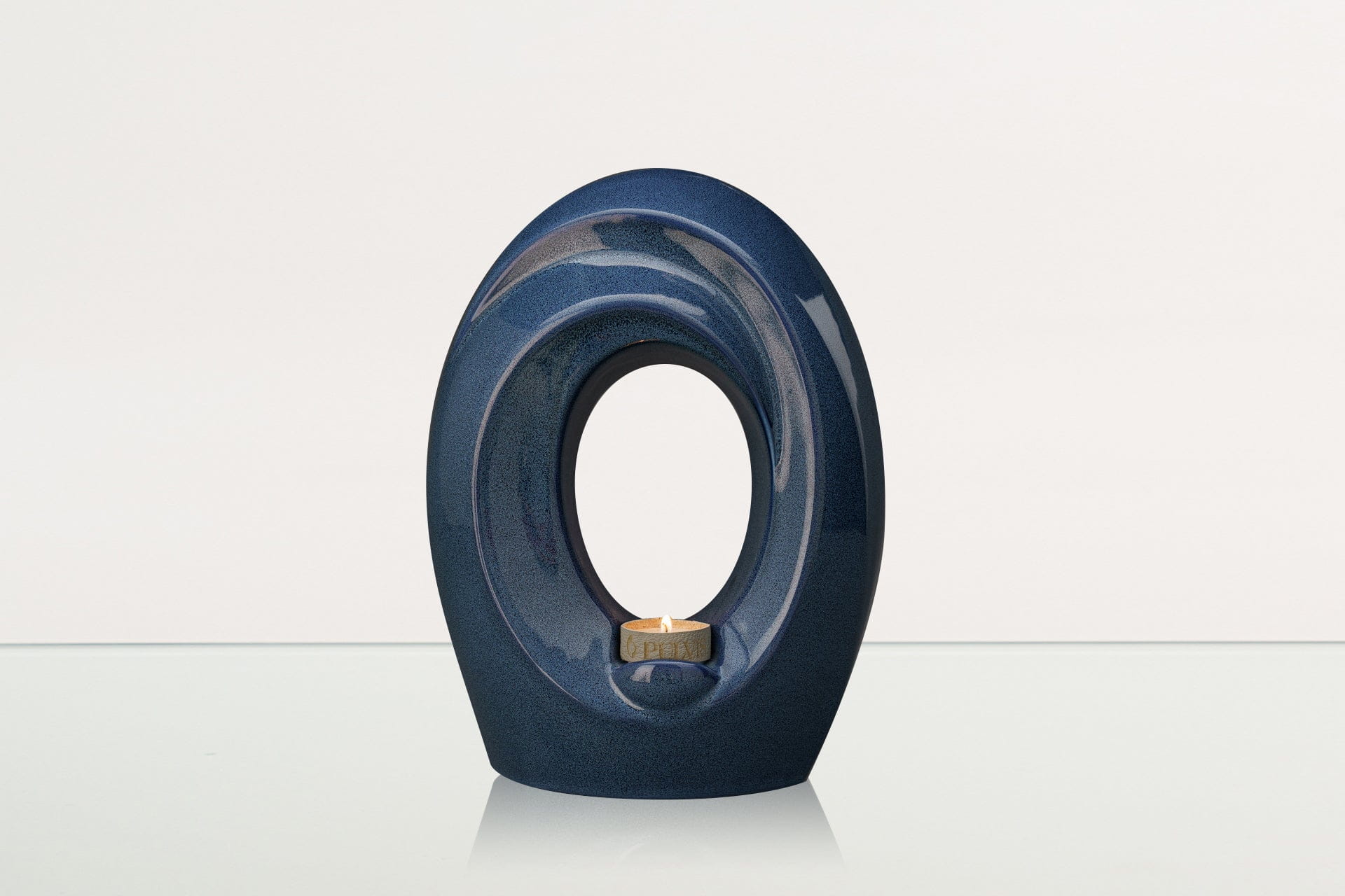 Handmade Cremation Urn for Ashes "The Passage" - Large Ceramic Urn | Blue Melange - Pulvis Art Urns