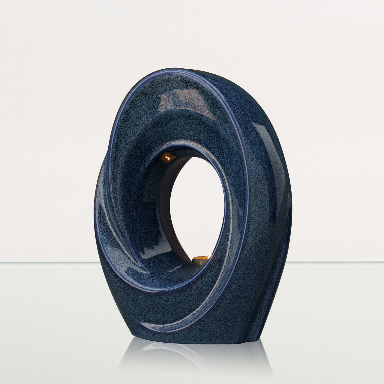 Handmade Cremation Urn for Ashes "The Passage" - Large Ceramic Urn | Blue Melange - Pulvis Art Urns