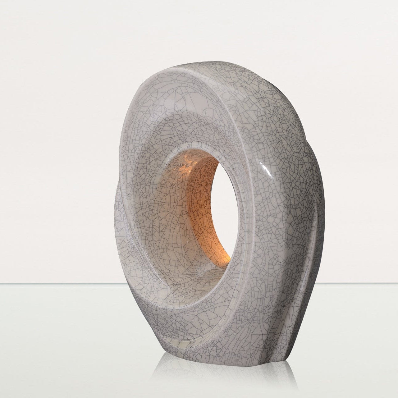 Handmade Cremation Urn for Ashes "The Passage" - Large Urn | Craquelure | Ceramic - Pulvis Art Urns