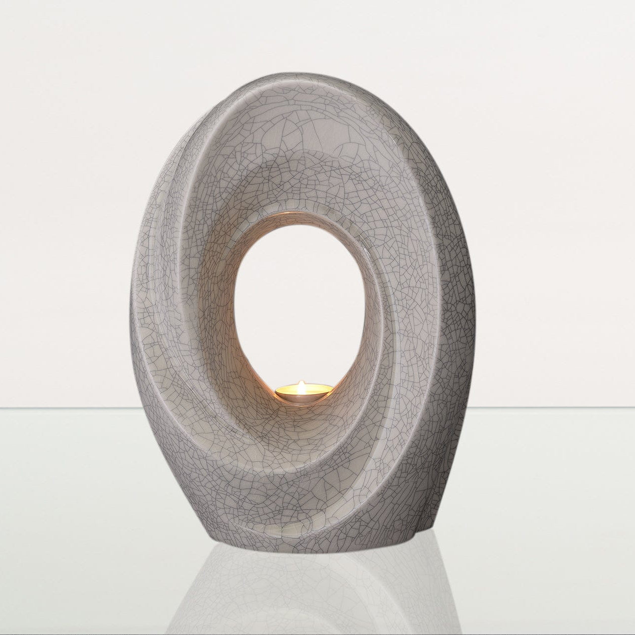 Handmade Cremation Urn for Ashes "The Passage" - Large Urn | Craquelure | Ceramic - Pulvis Art Urns