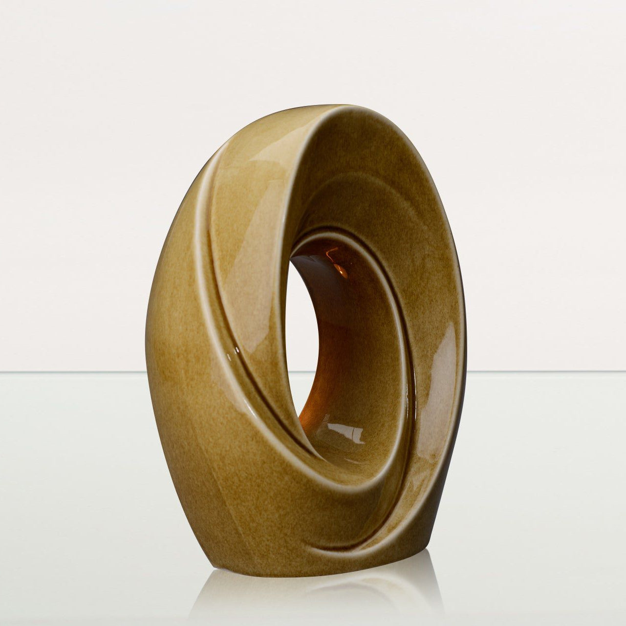 Handmade Cremation Urn for Ashes "The Passage" - Large Urn | Dark Sand | Ceramic - Pulvis Art Urns