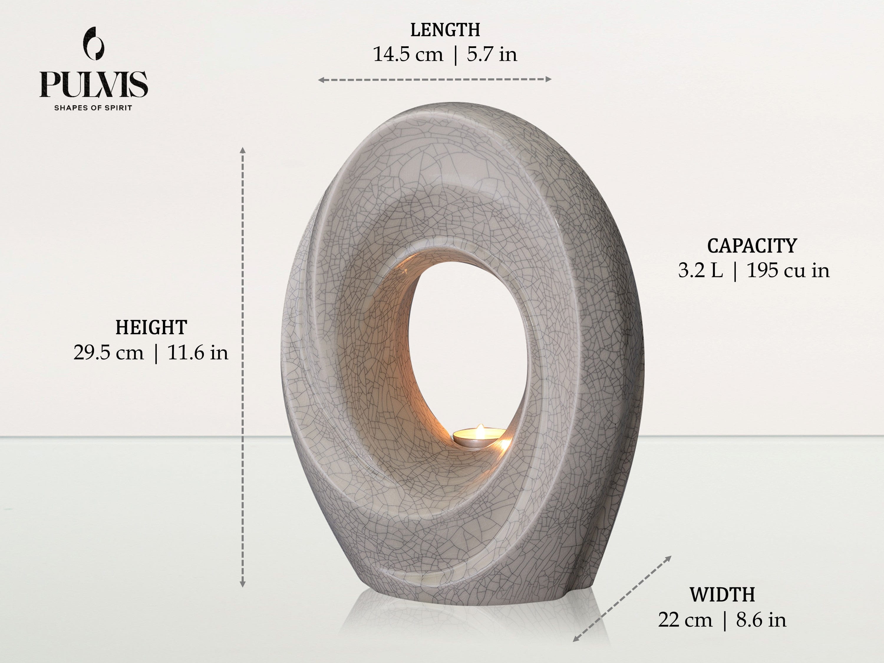 Pulvis Art Urns Adult Size Urn Handmade Cremation Urn for Ashes "The Passage" - Large Urn | sizes