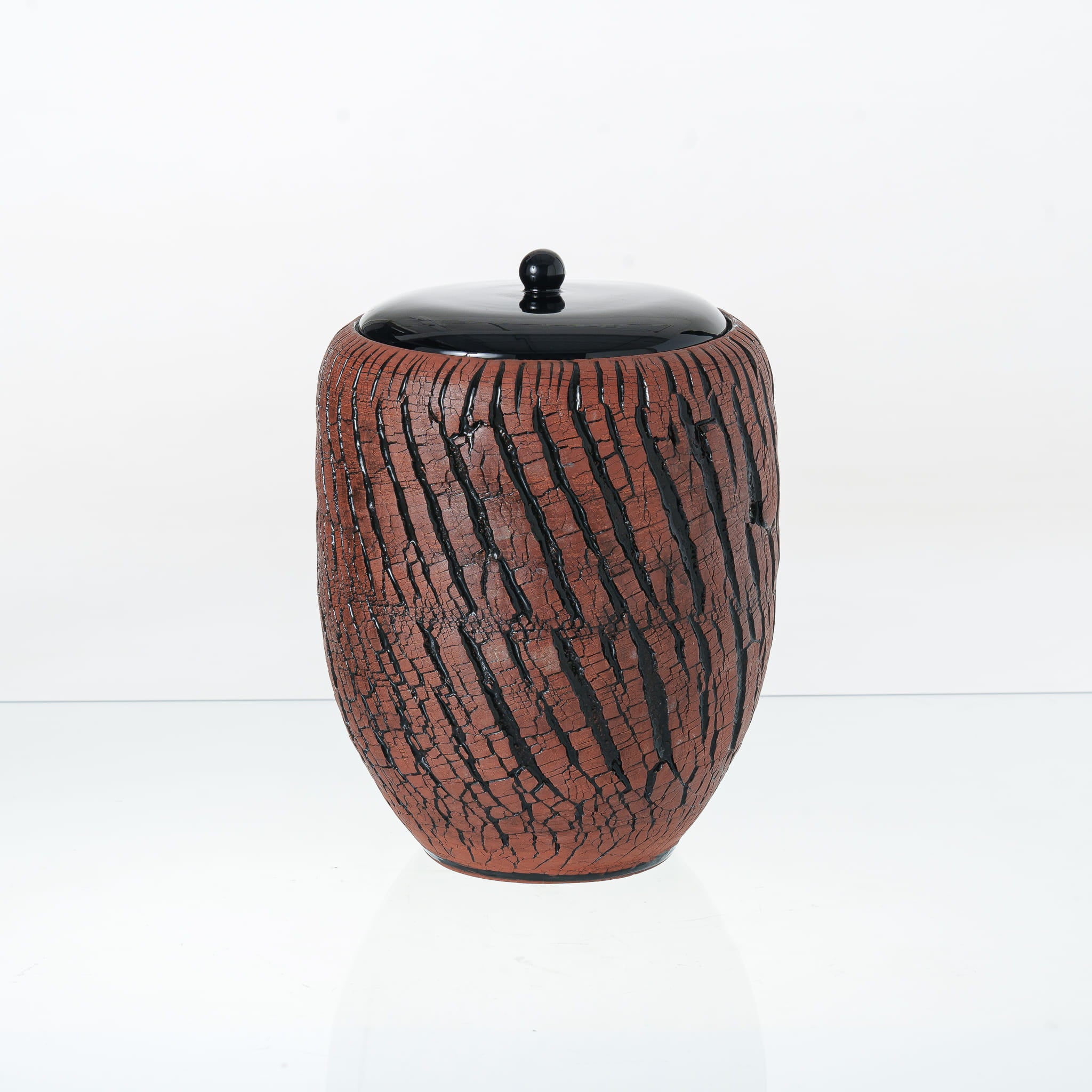 Pulvis Art Urns Adult Size Urn Handmade Cremation Urn "Halo" - Large | Pottery Wheel Urn