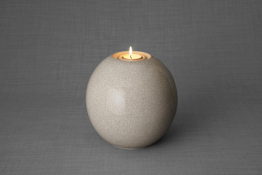 Pulvis Art Urns Adult Size Urn Handmade Cremation Urn "Harmony" - Large | Craquelure | Ceramic