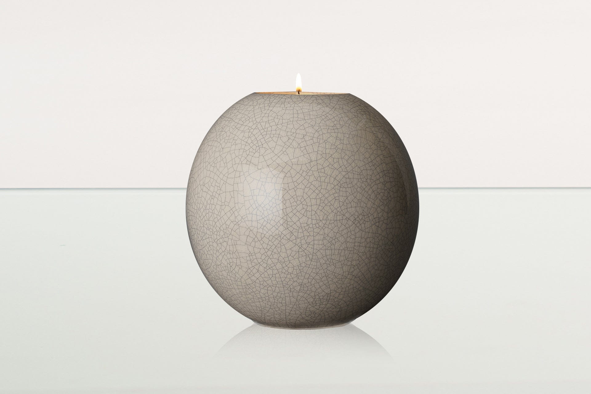 Handmade Cremation Urn "Harmony" - Large | Craquelure | Ceramic Urn - Pulvis Art Urns