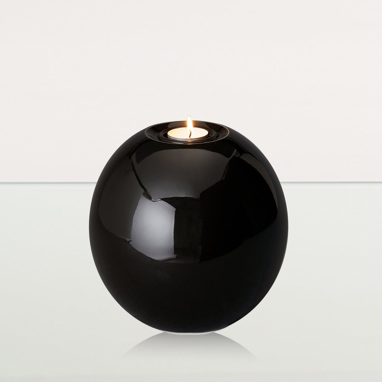 Handmade Cremation Urn "Harmony" - Large | Lamp Black | Ceramic Urn - Pulvis Art Urns