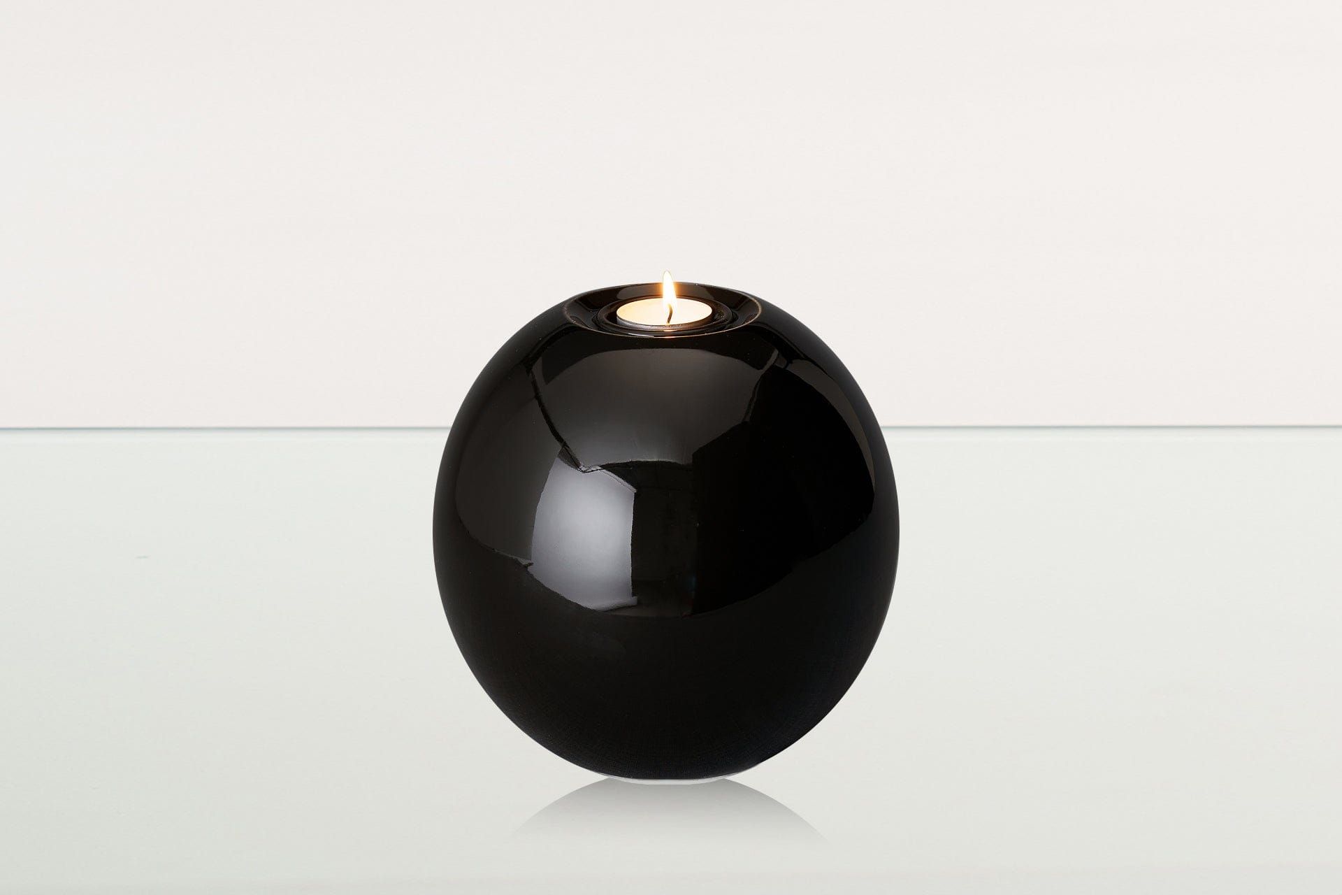 Handmade Cremation Urn "Harmony" - Large | Lamp Black | Ceramic Urn - Pulvis Art Urns