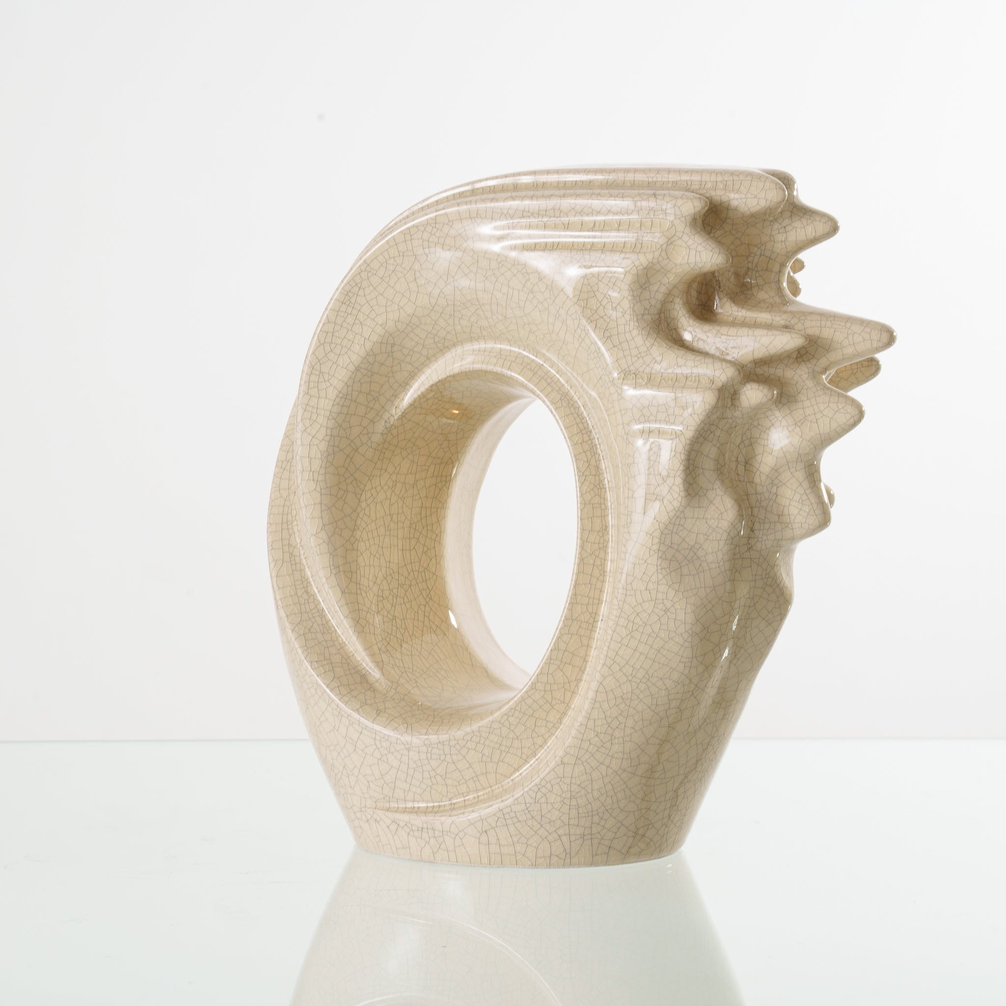 Pulvis Art Urns Adult Size Urn Handmade Cremation Urn "Zephyr" - Adult Ceramic Urn | Craquelure